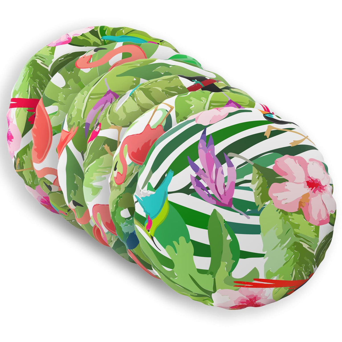 Cushion Cover 6 pcs HEERLEN Multicolour Ø 60 cm Polyester