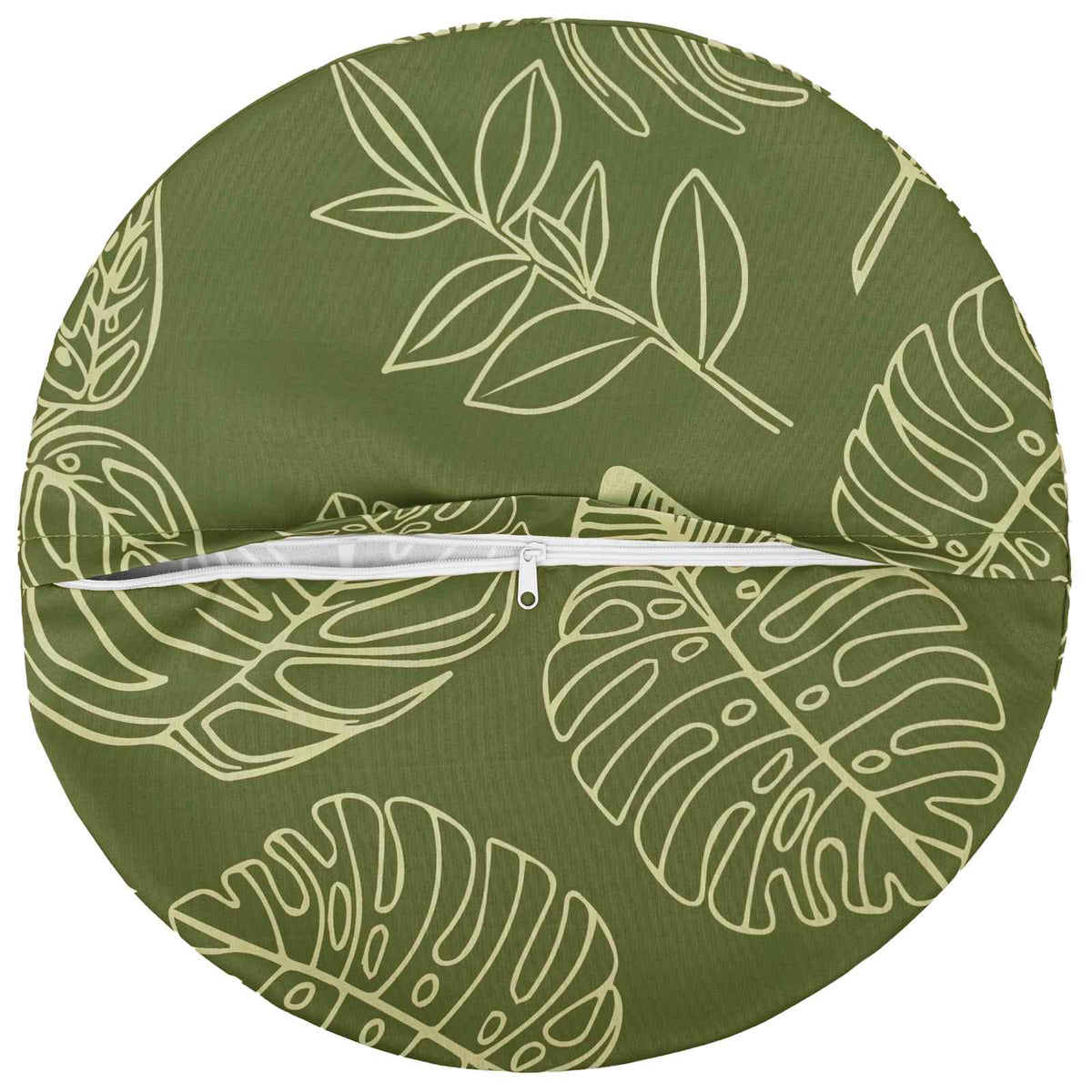Cushion Cover 6 pcs HEERLEN Leaf Design Ø 60 cm Polyester