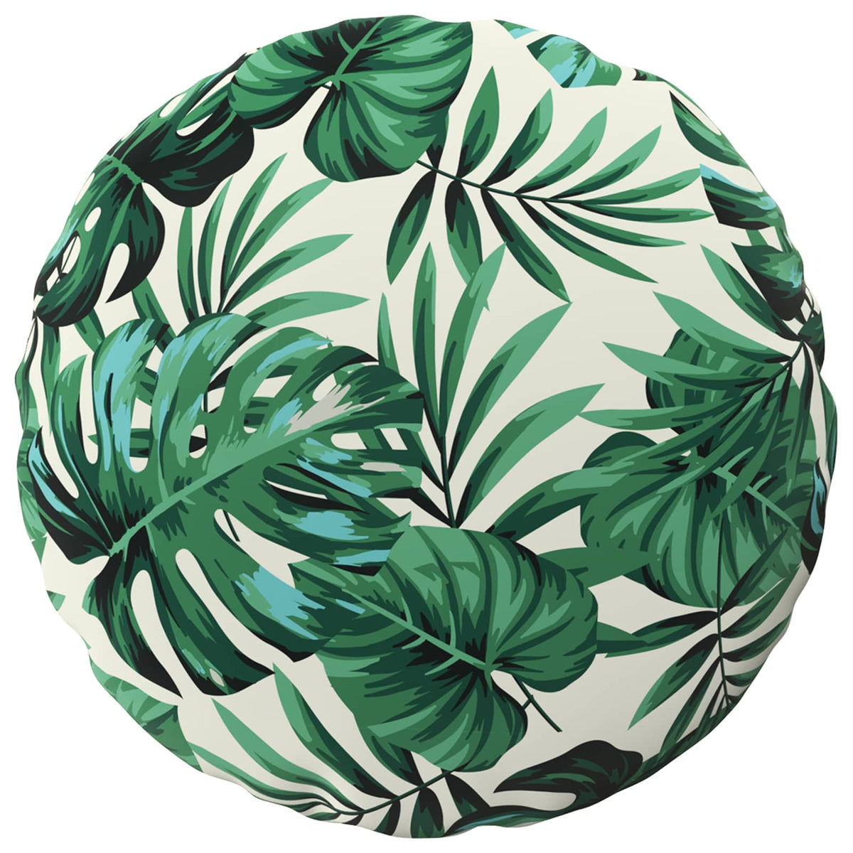 Cushion Cover 6 pcs HEERLEN Leaf Pattern Ø 60 cm Polyester
