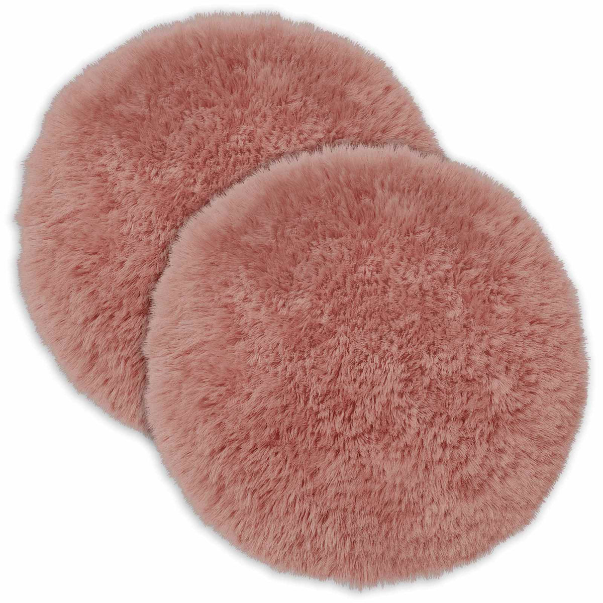 Cushion Cover 2 pcs HEERLEN Pink Ø 60 cm PV Fleece