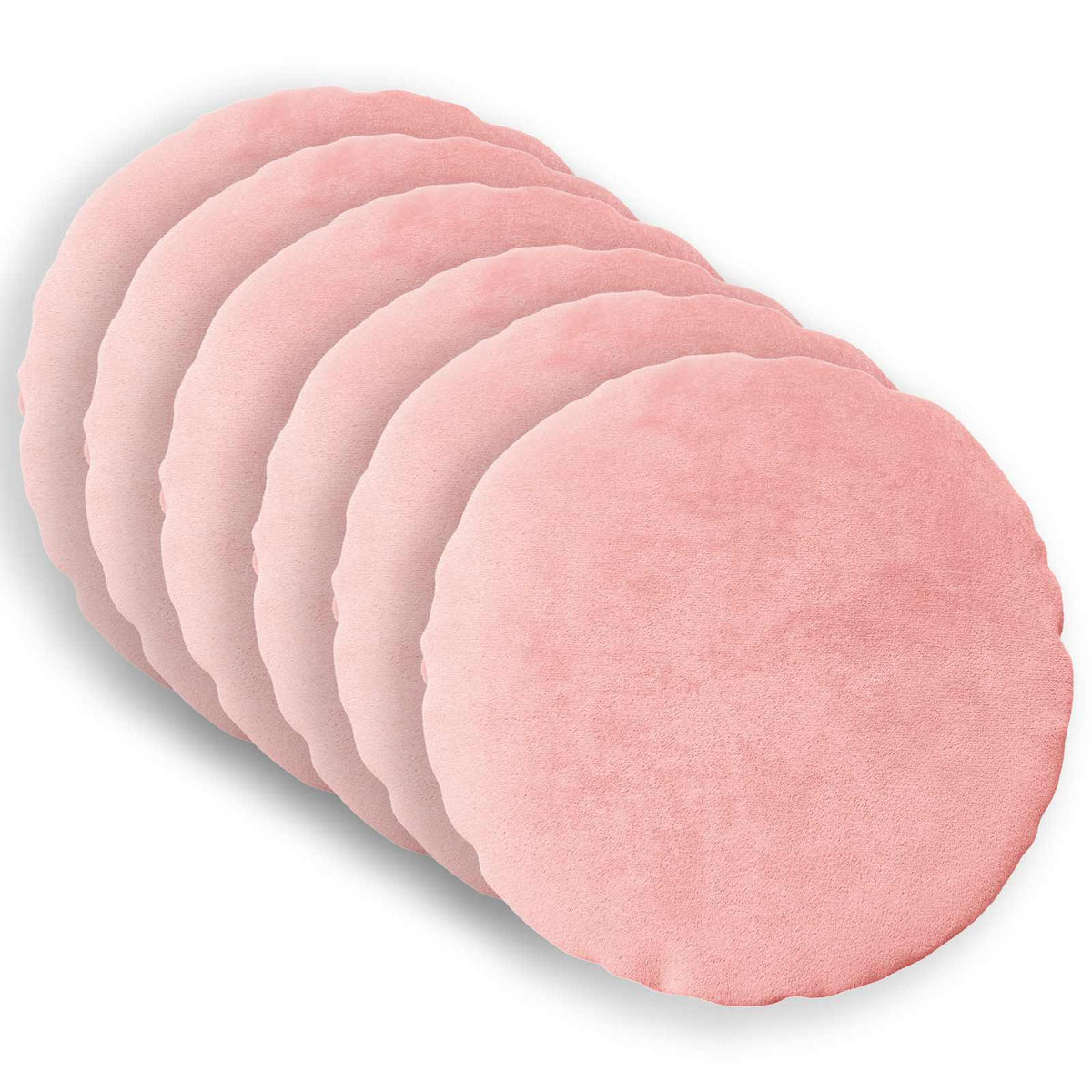 Cushion Cover 6 pcs HEERLEN Pink Dia. 60 cm Flannel