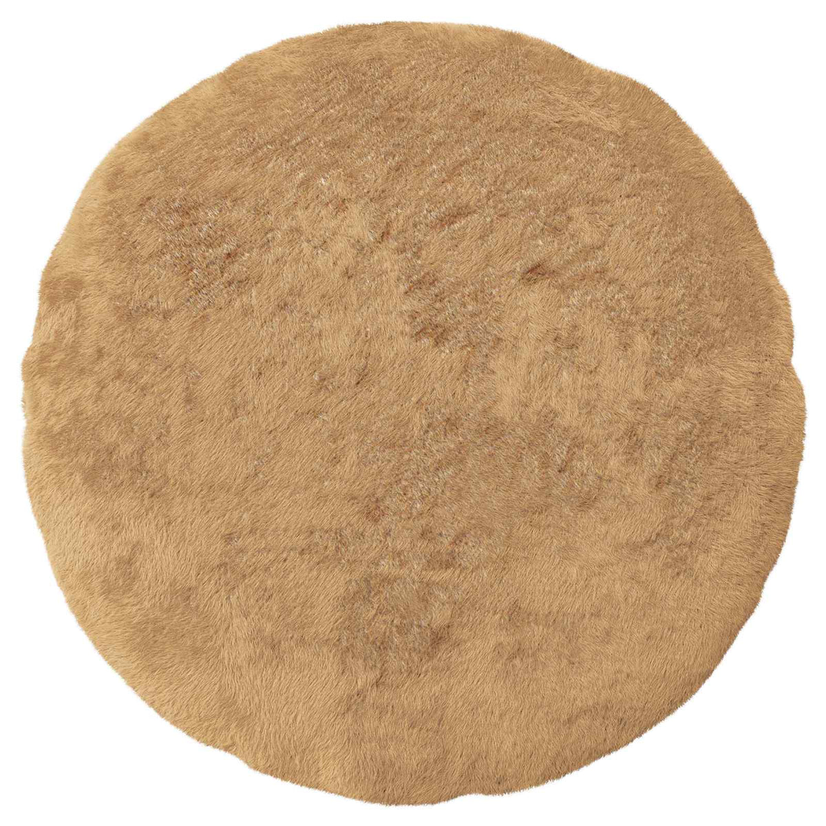 Cushion Cover 2 pcs HEERLEN Taupe Ø 60 cm Faux Rabbit Fur