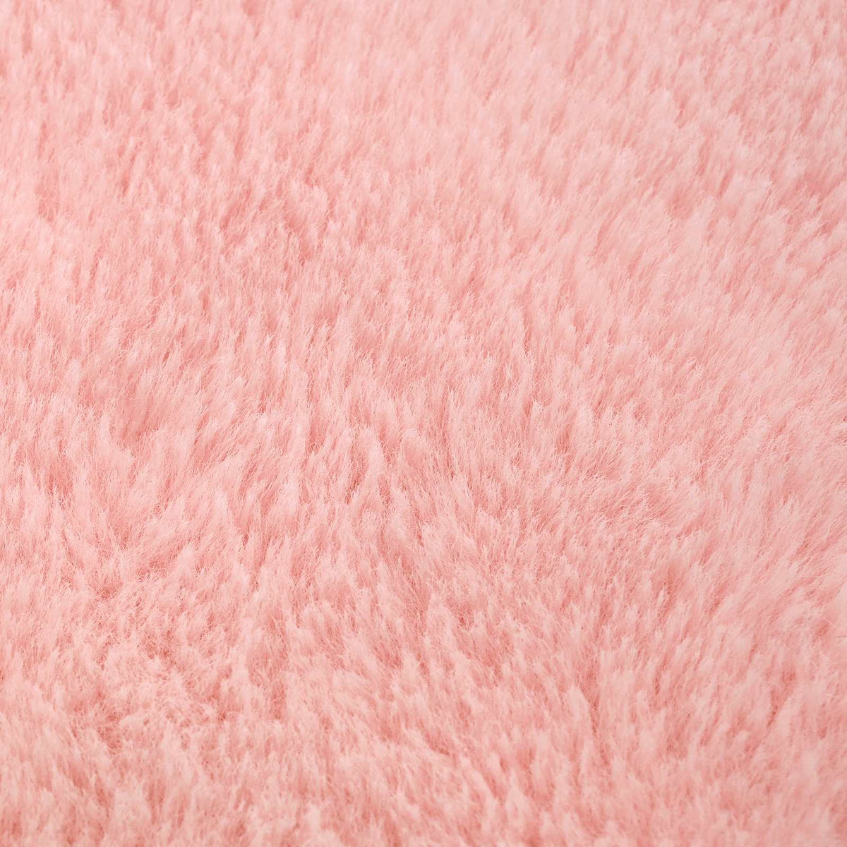 Cushion Cover 2 pcs HEERLEN Pink Ø 60 cm Faux Rabbit Fur