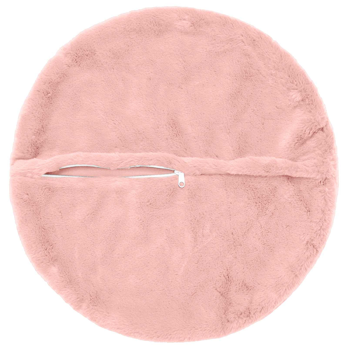 Cushion Cover 6 pcs HEERLEN Pink Ø 60 cm Faux Rabbit Fur