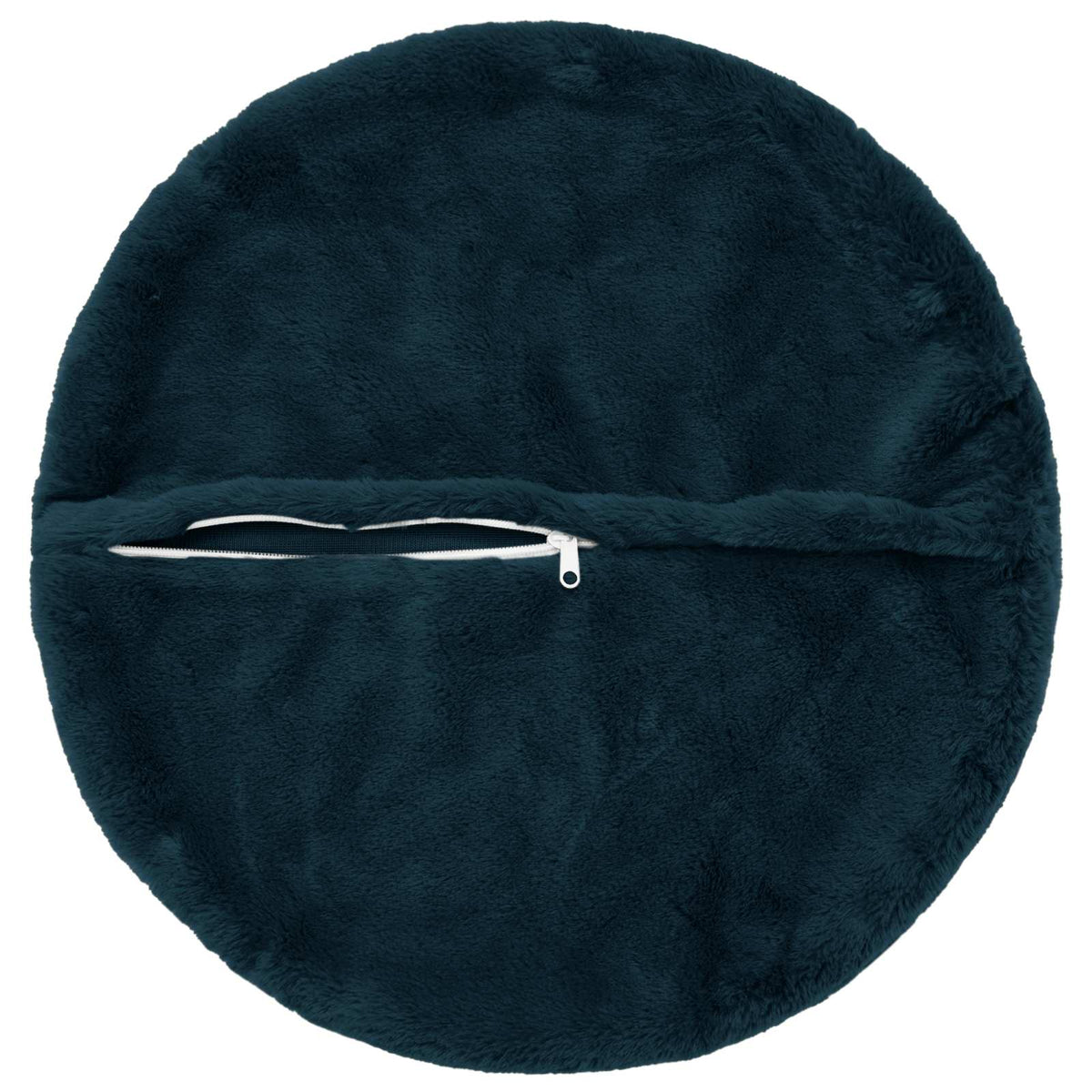 Cushion Cover 6 pcs HEERLEN Navy Blue Ø 60 cm Faux Rabbit Fur