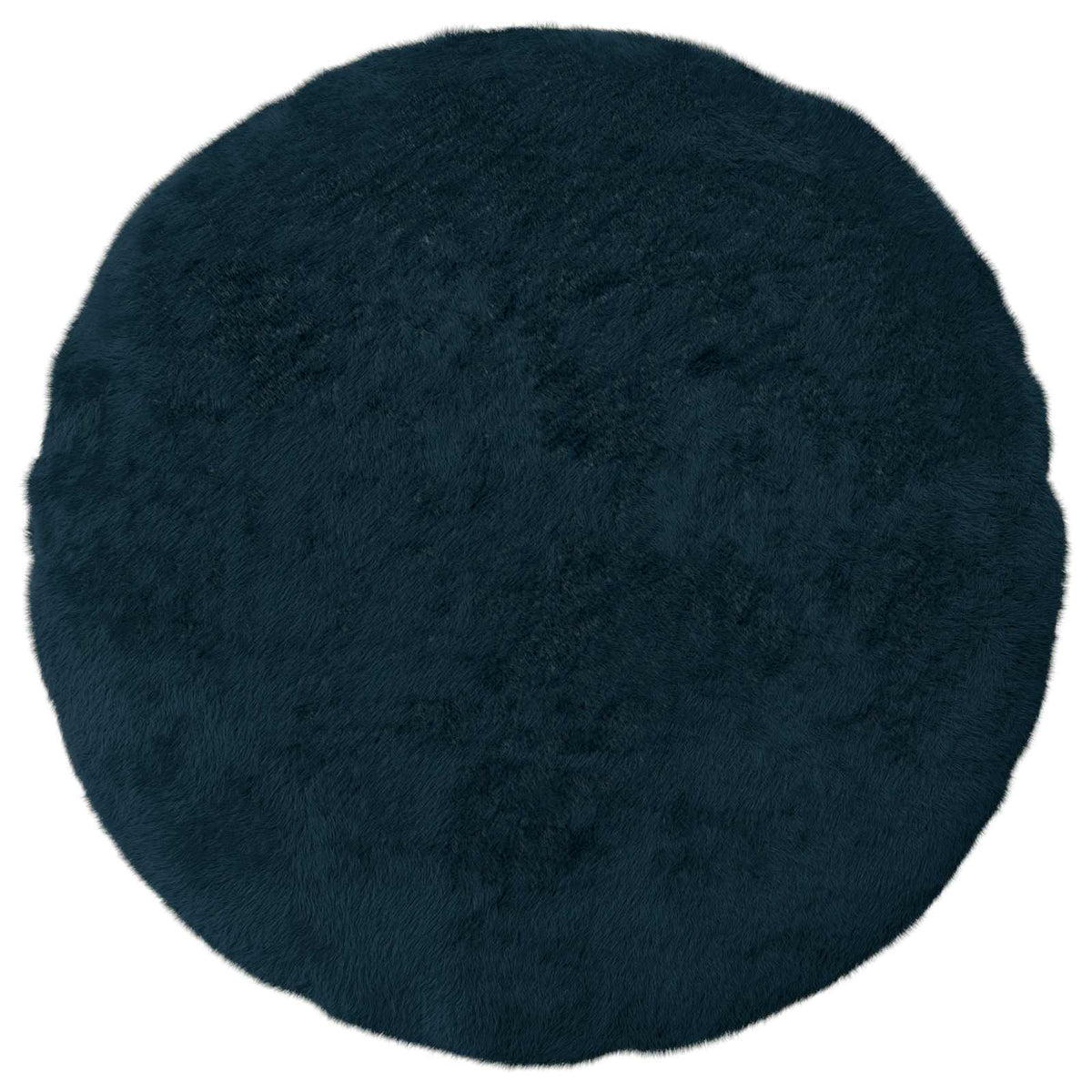 Cushion Cover 6 pcs HEERLEN Navy Blue Ø 60 cm Faux Rabbit Fur