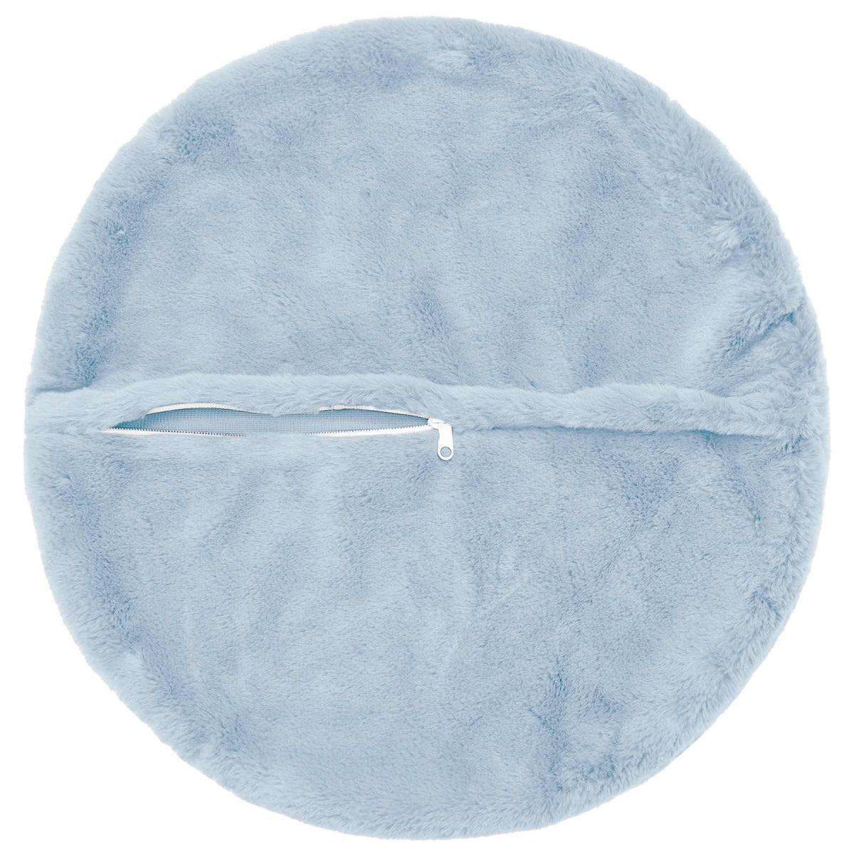 Cushion Cover 2 pcs HEERLEN Light Blue Ø 60 cm Faux Rabbit Fur