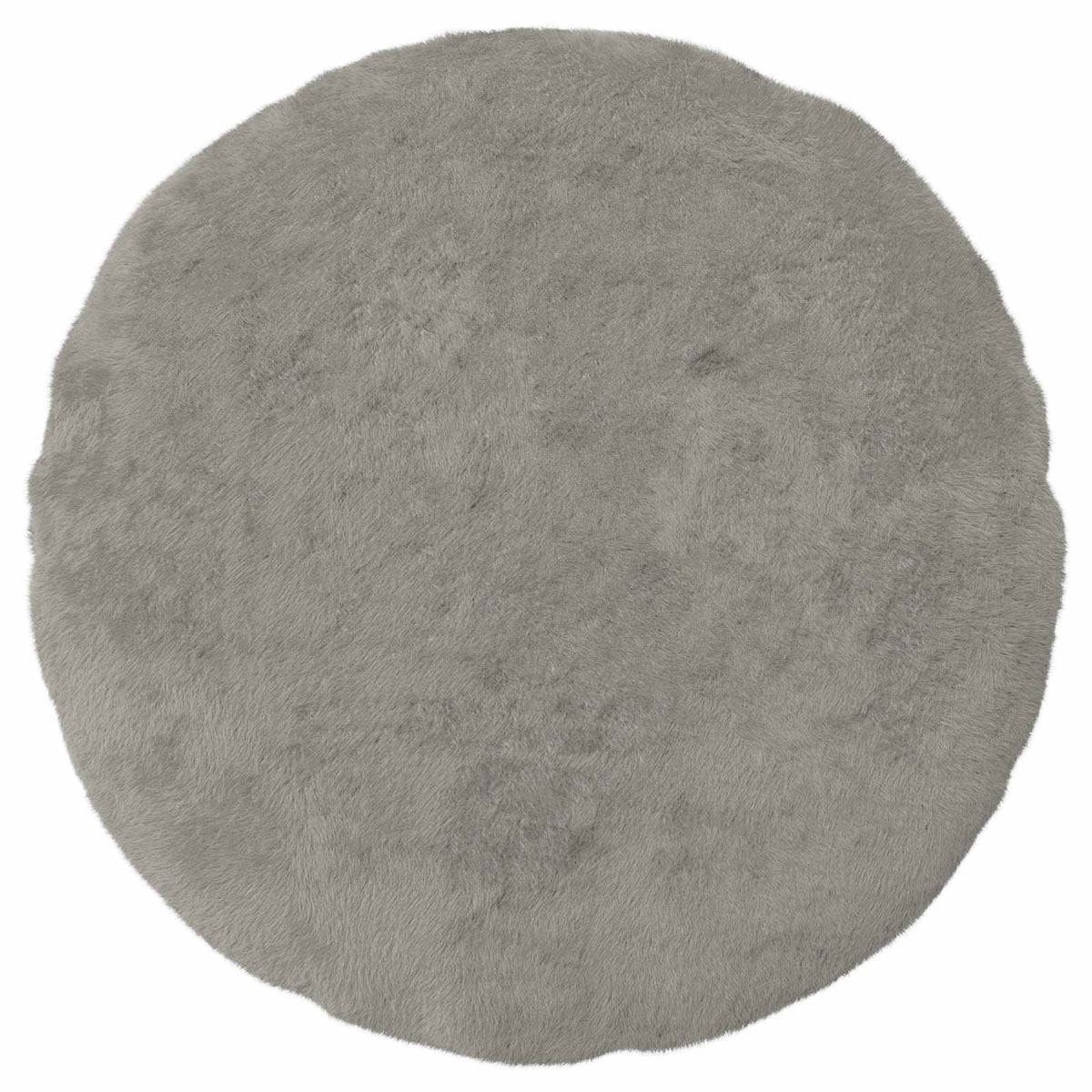 Cushion Cover 2 pcs HEERLEN Light Grey Ø 60 cm Faux Rabbit Fur