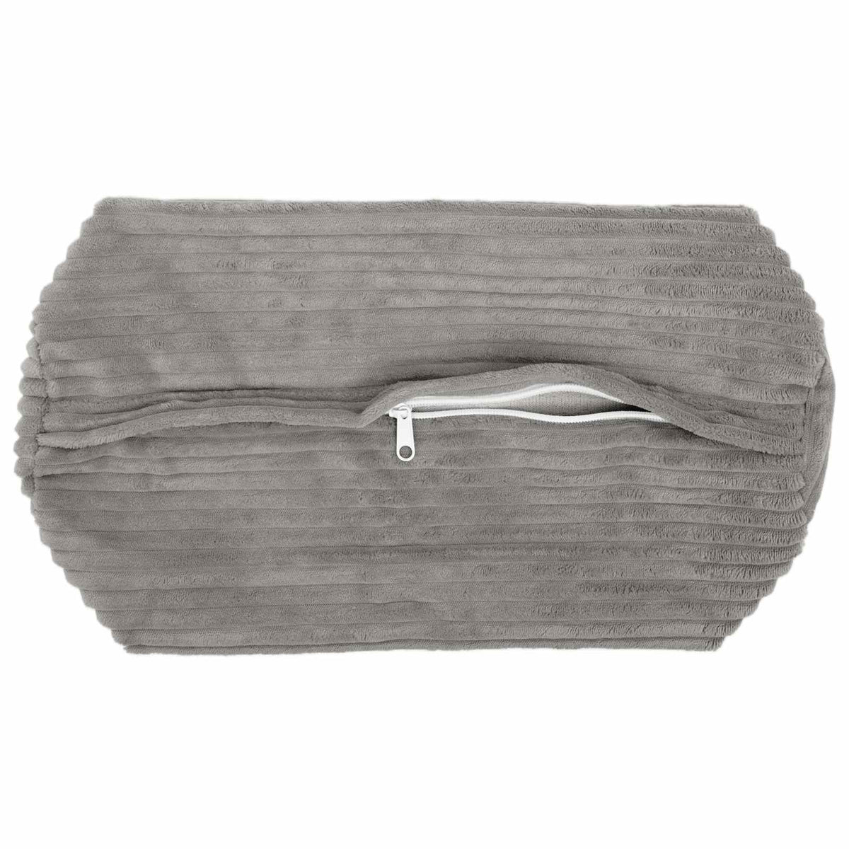 Cushion Cover 6 pcs HEERLEN Light Grey Ø 15 x 40 cm Corduroy