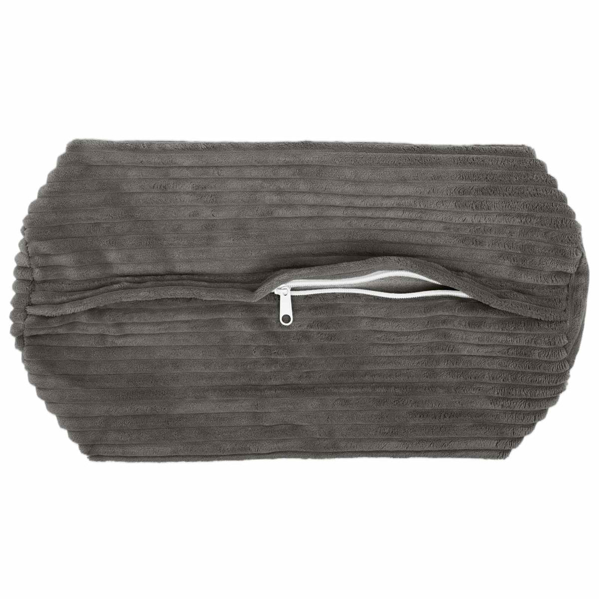 Cushion Cover 6 pcs HEERLEN Dark Grey Ø 15 x 40 cm Corduroy