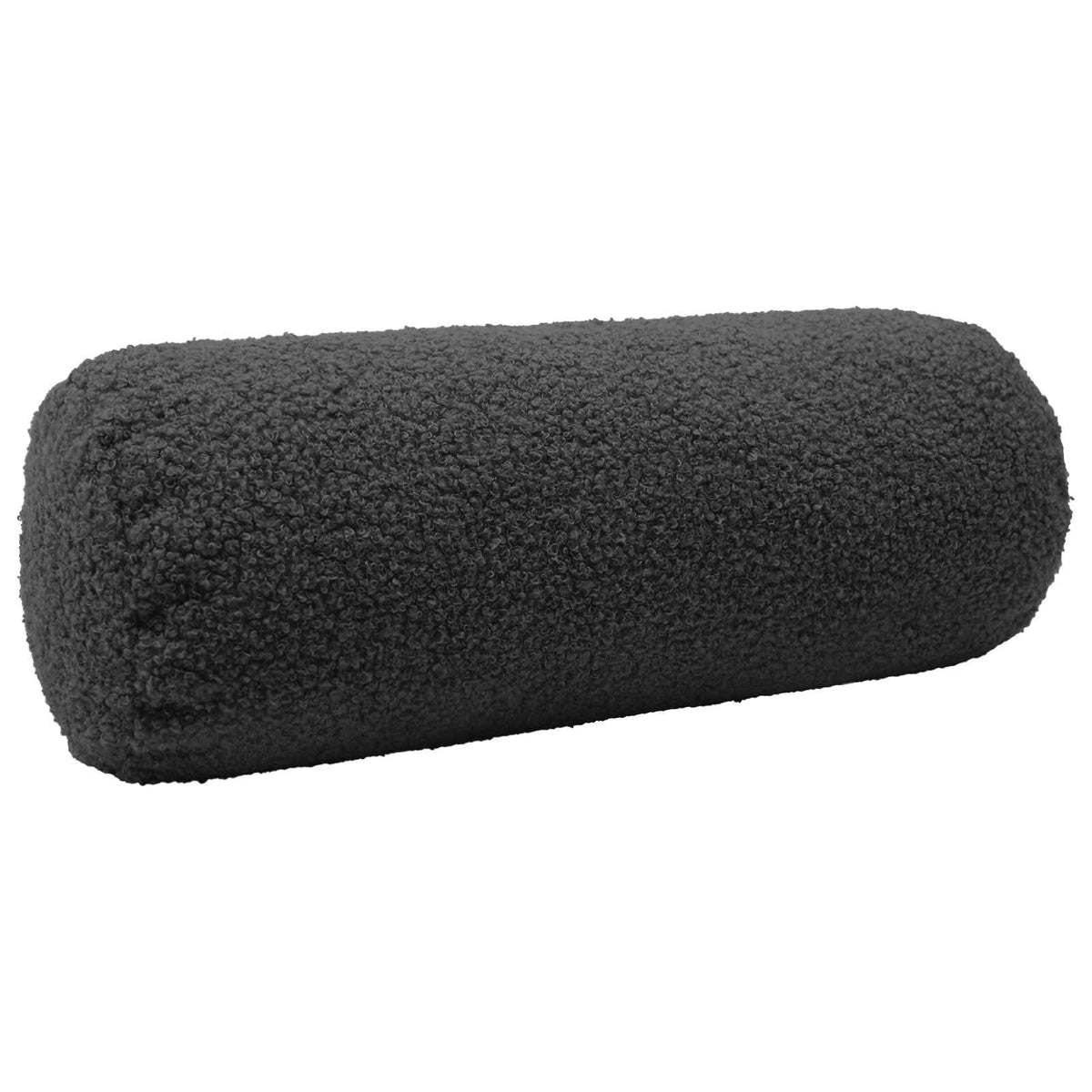 Cushion Cover 6 pcs HEERLEN Dark Grey Dia. 15 x 40 cm Bouclé