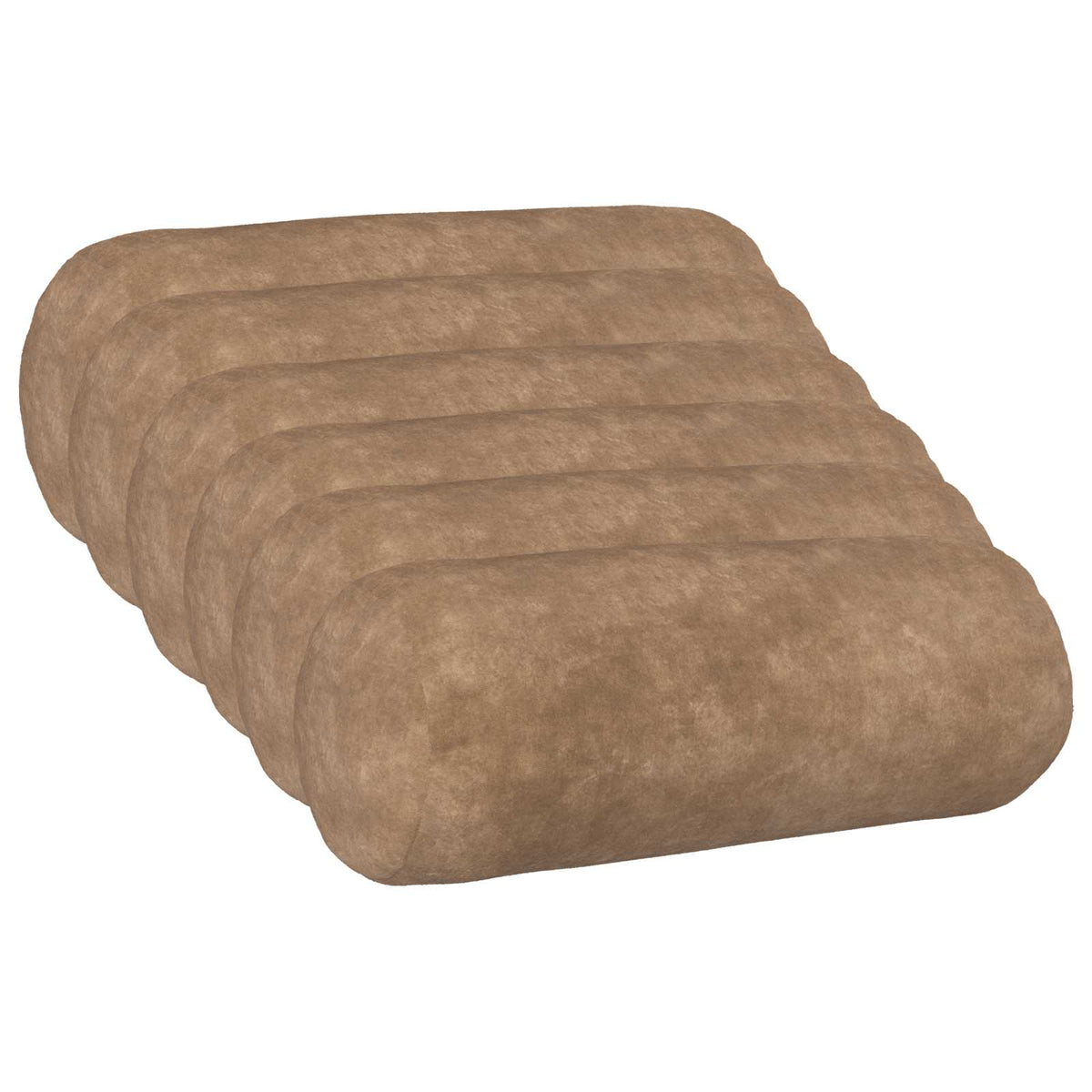 Cushion Cover 6 pcs HEERLEN Taupe Ø 15 x 40 cm