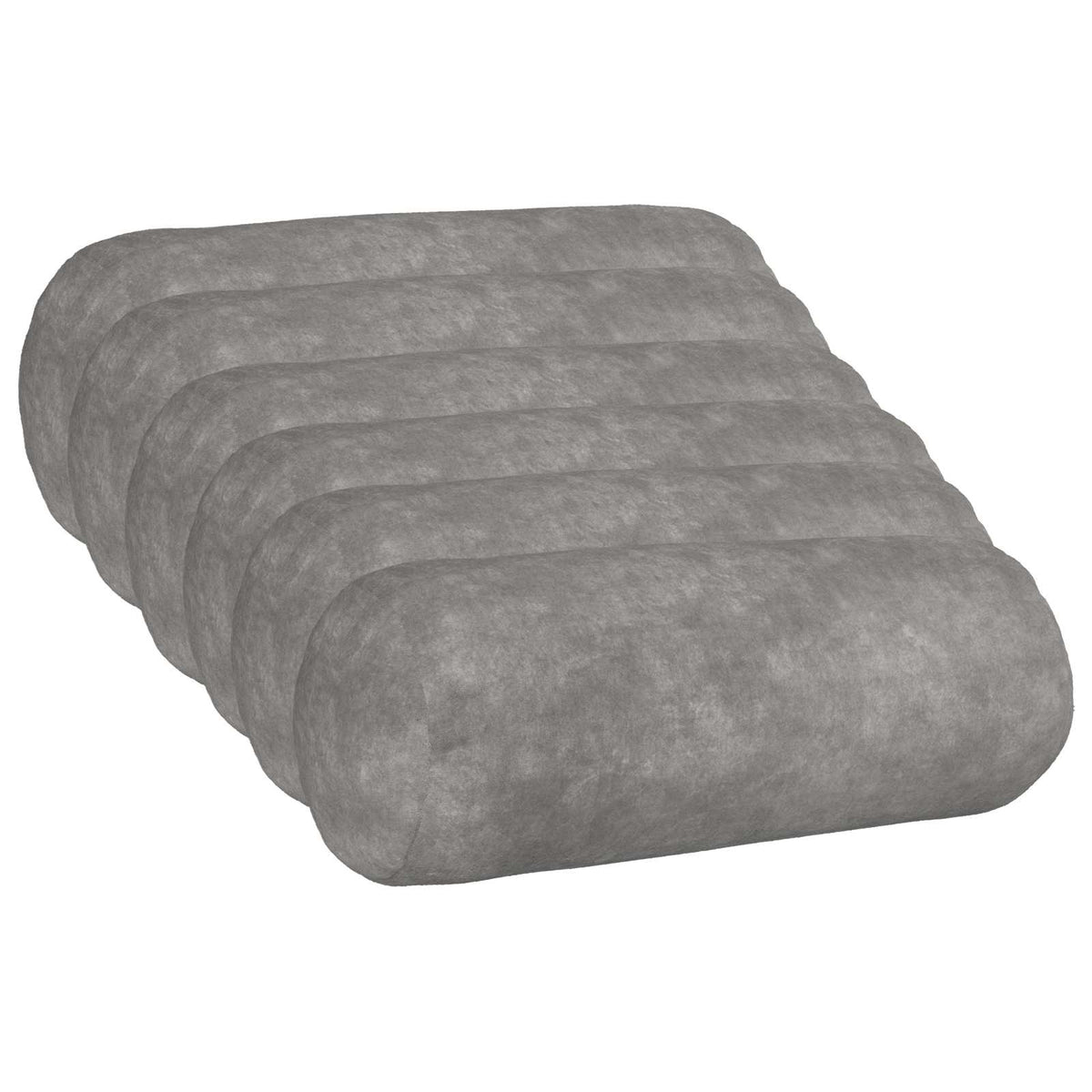 Cushion Cover 6 pcs HEERLEN Light Grey Ø 15 x 40 cm