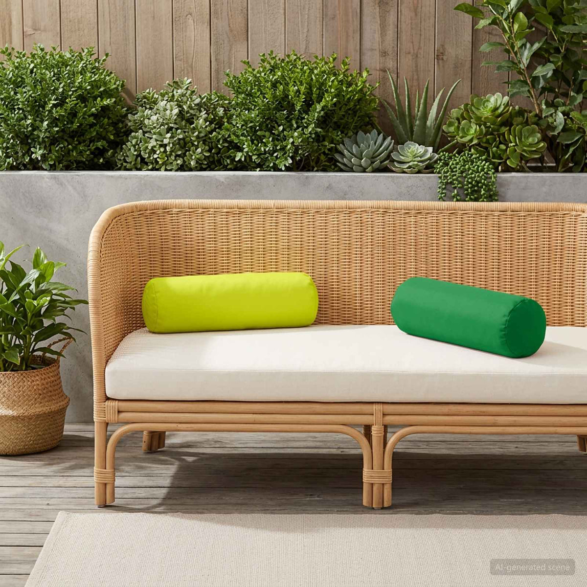 Cushion with Pillow HEERLEN 6 pcs Bright Green Polyester