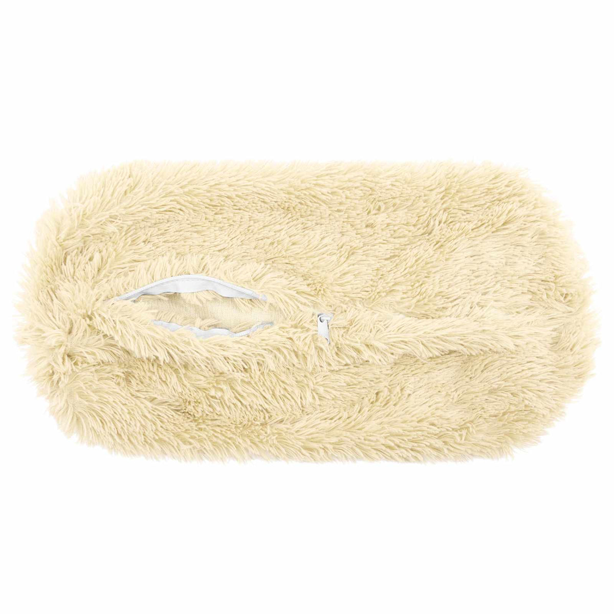 Cushion Cover 6 pcs HEERLEN Cream Ø 15 x 40 cm PV Fleece