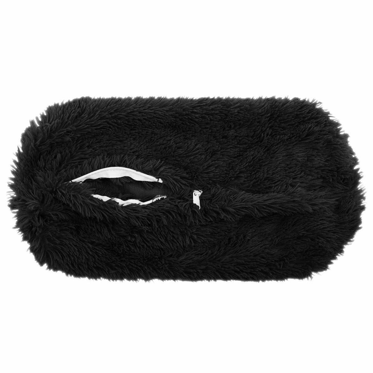 Cushion Cover 6 pcs HEERLEN Black Ø 15 x 40 cm PV Fleece