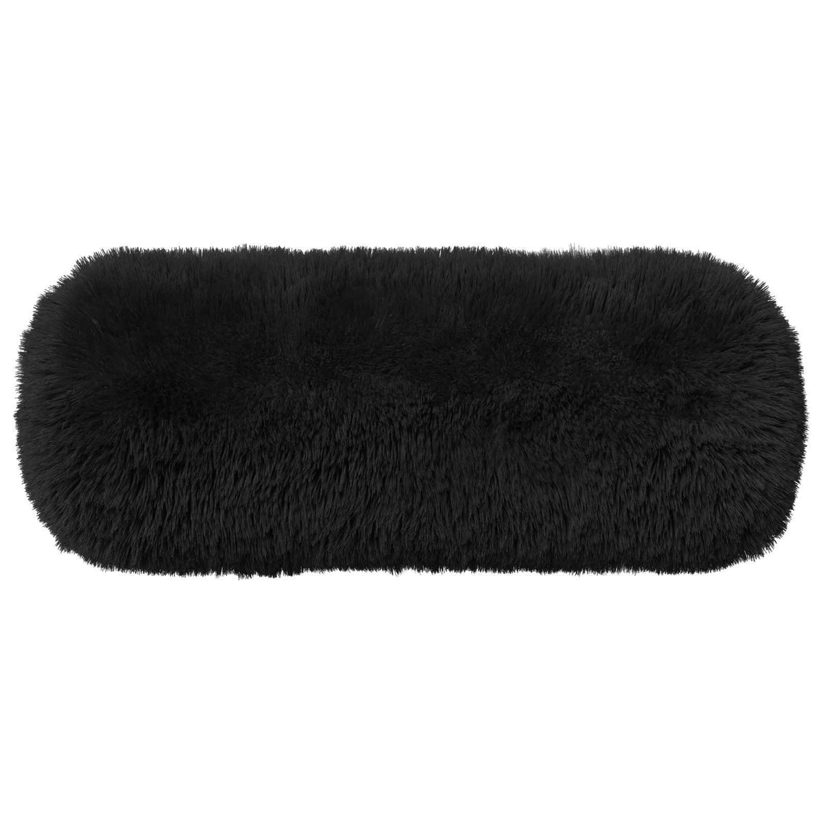 Cushion Cover 6 pcs HEERLEN Black Ø 15 x 40 cm PV Fleece