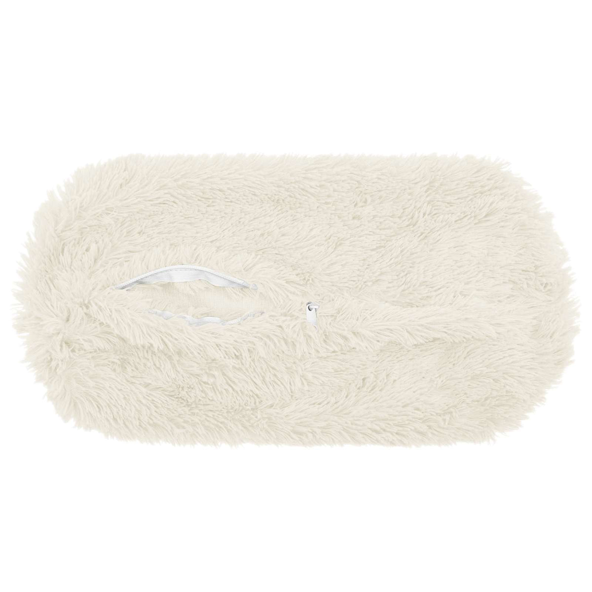 Cushion Cover 6 pcs HEERLEN White Ø 15 x 40 cm PV Fleece