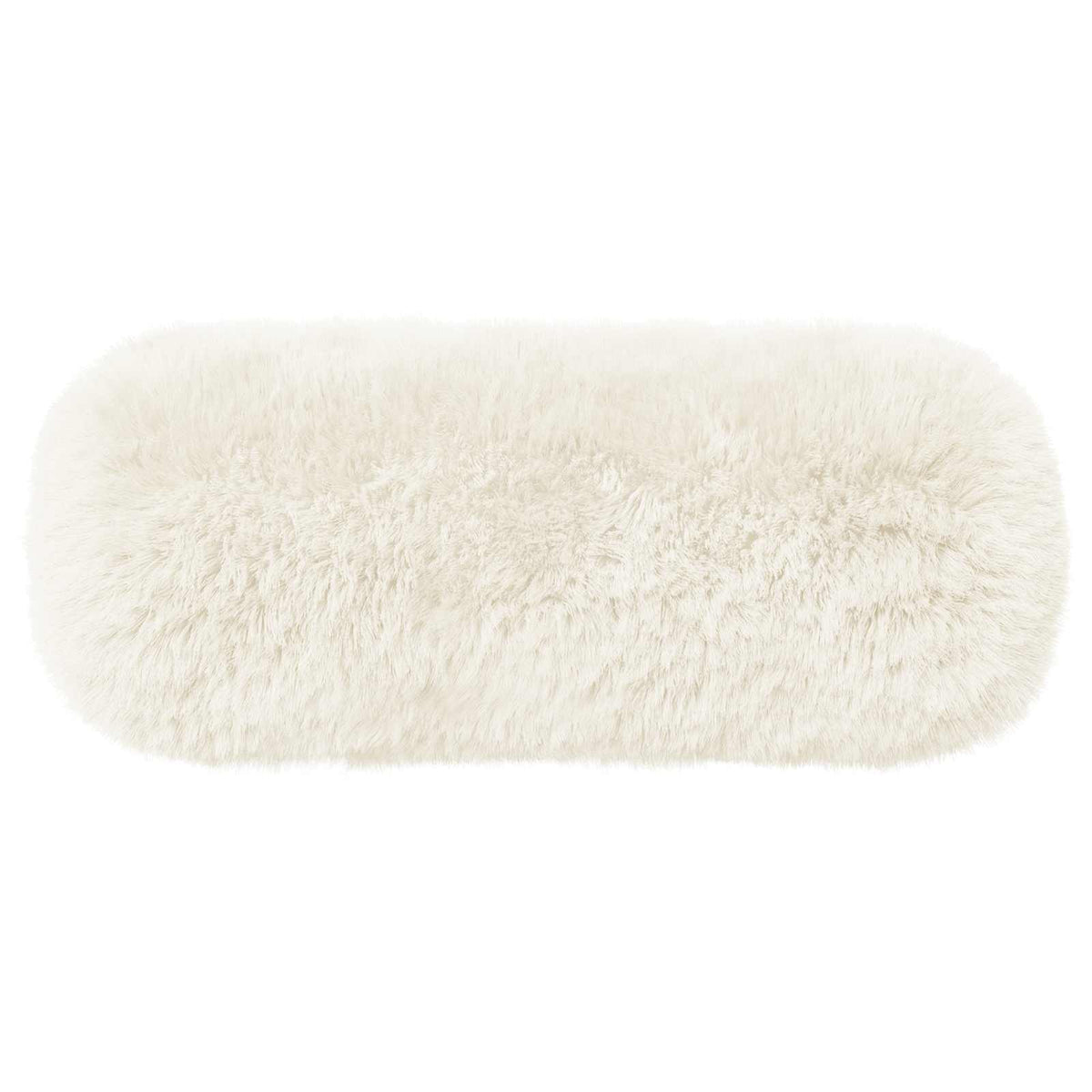 Cushion Cover 6 pcs HEERLEN White Ø 15 x 40 cm PV Fleece