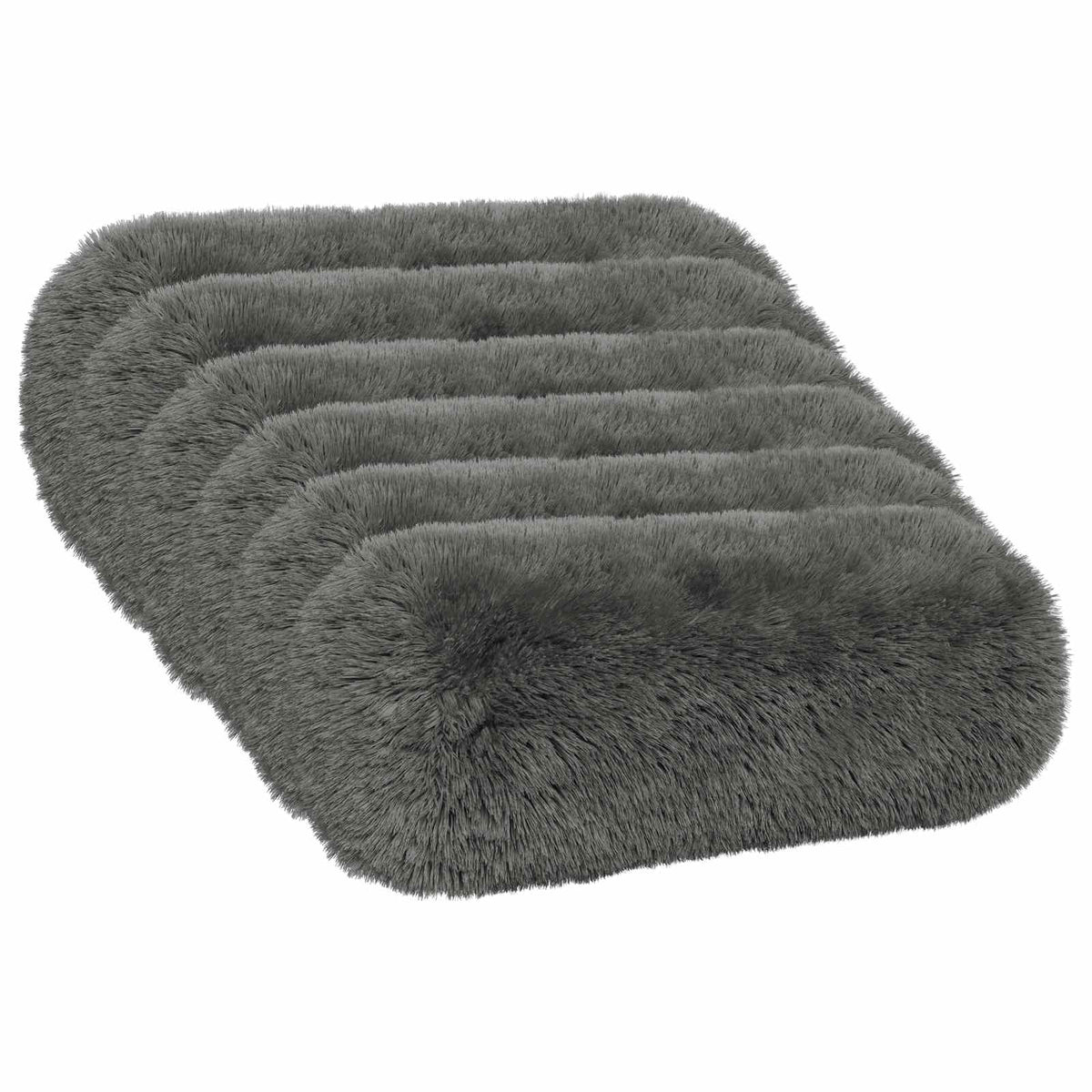 Cushion Cover 6 pcs HEERLEN Light Grey Ø 15 x 40 cm PV Fleece