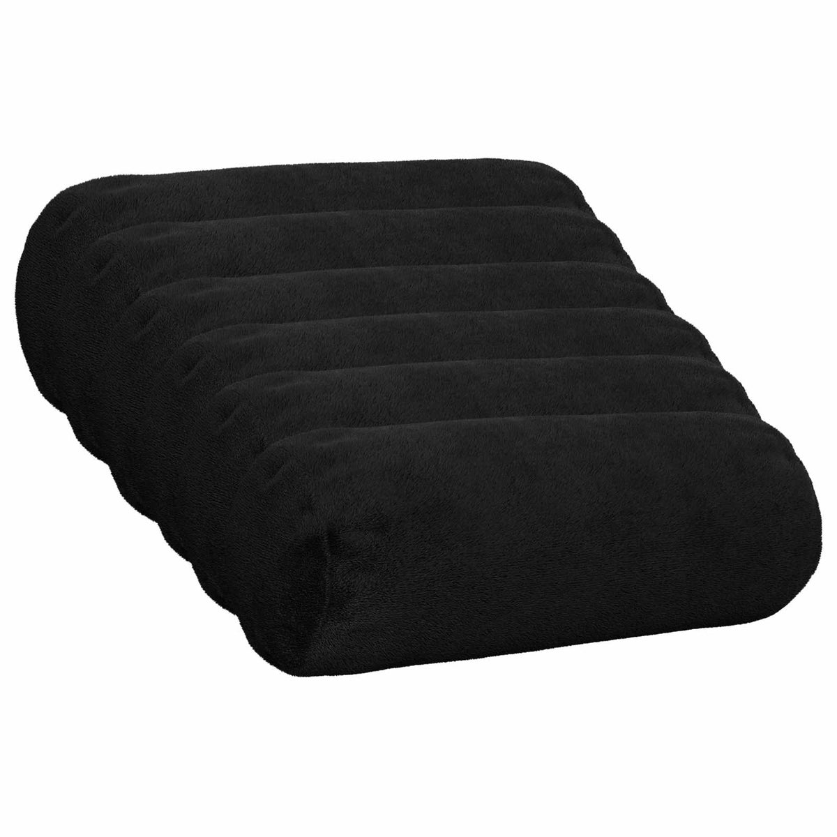 Cushion Cover 6 pcs HEERLEN Black Dia. 15 x 40 cm Flannel