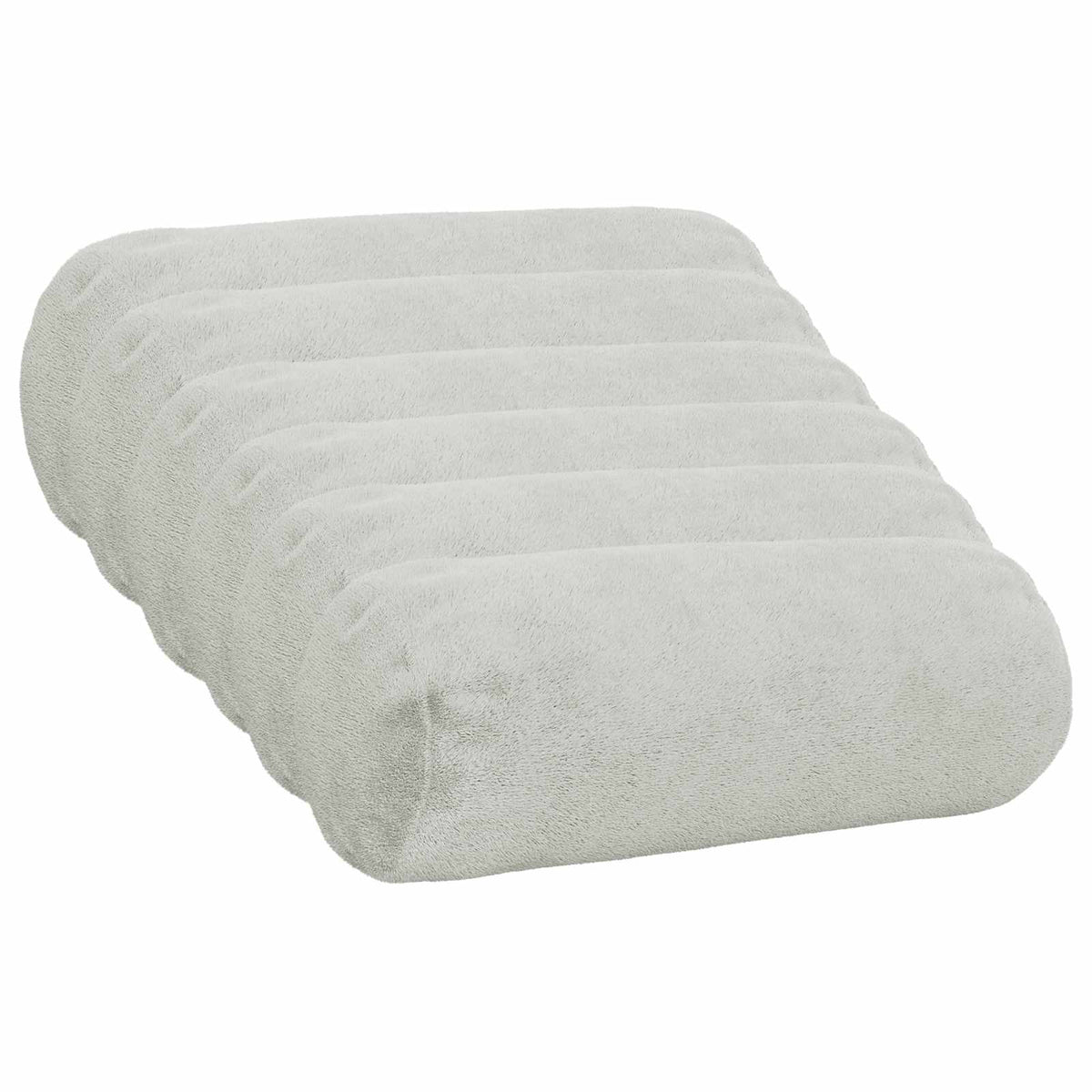 Cushion Cover 6 pcs HEERLEN Light Grey Dia. 15 x 40 cm Flannel