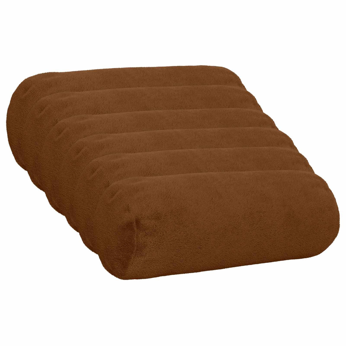 Cushion Cover 6 pcs HEERLEN Light Brown Dia. 15 x 40 cm Flannel