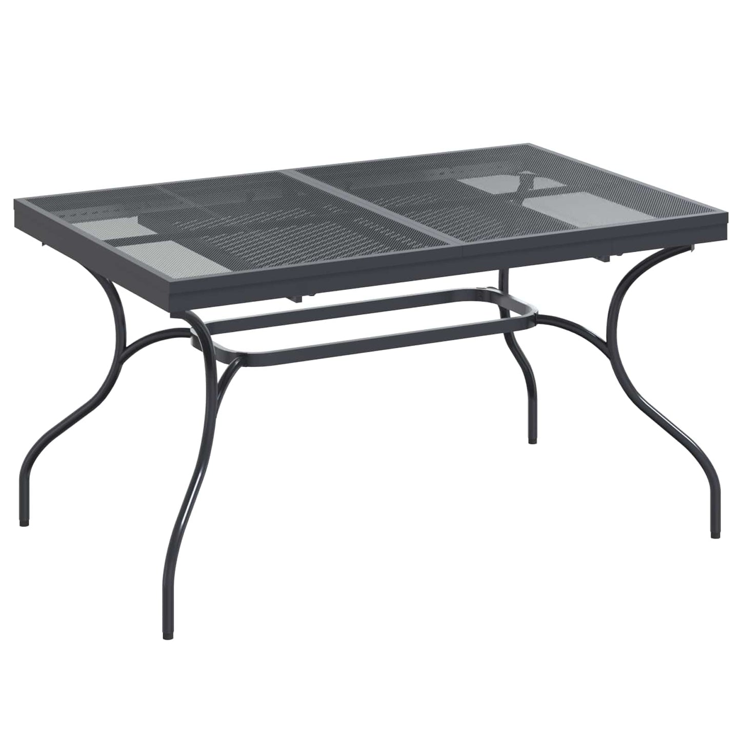 Extendable Mesh Dining Table Anthracite 212 x 90 x 76 cm Steel
