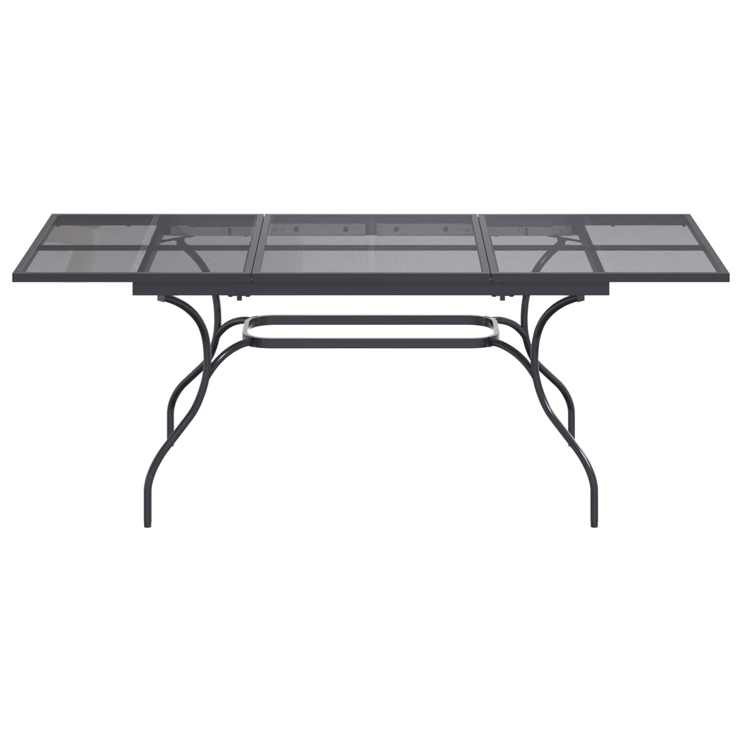 Extendable Mesh Dining Table Anthracite 212 x 90 x 76 cm Steel