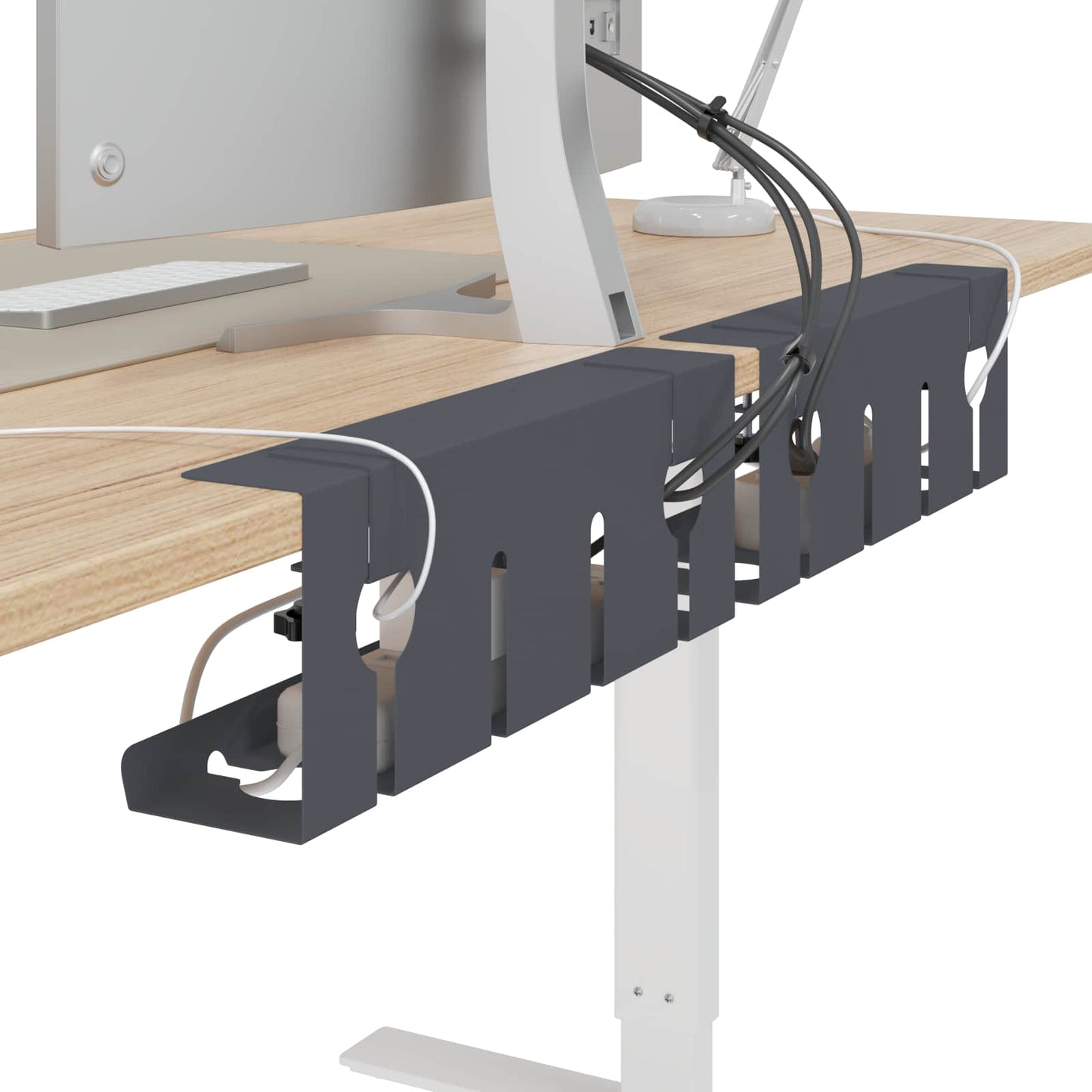 Under Desk Cable Management Tray 2 pcs Anthracite