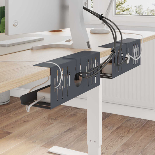 Under Desk Cable Management Tray 2 pcs Anthracite