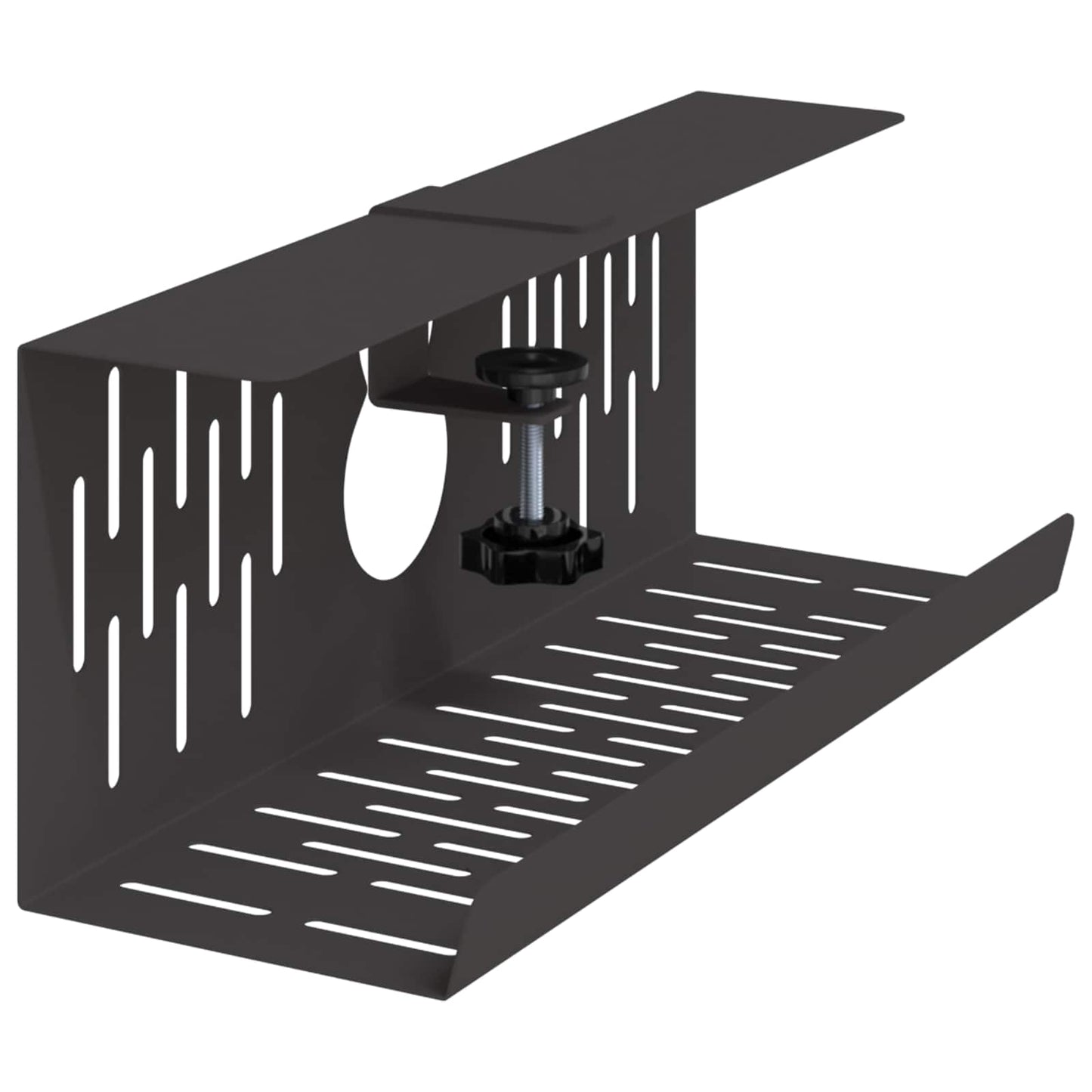 Under Desk Cable Management Tray 2 pcs Black 35 x 12 x 13 cm