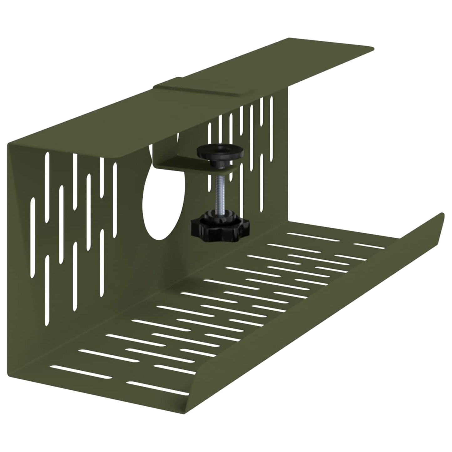Under Desk Cable Management Tray 2 pcs Olive Green