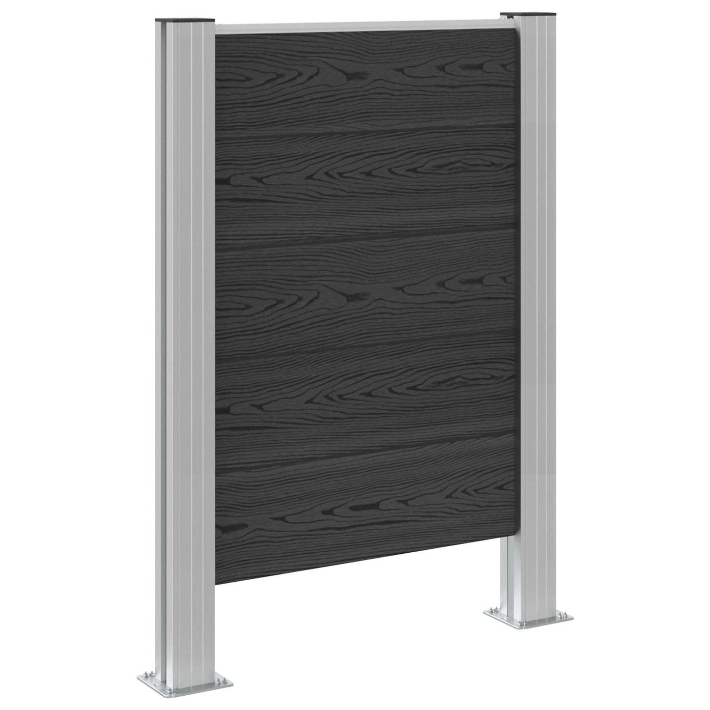 Garbage Bin Fence Grey 85 x 12 x 115 cm Aluminium and WPC