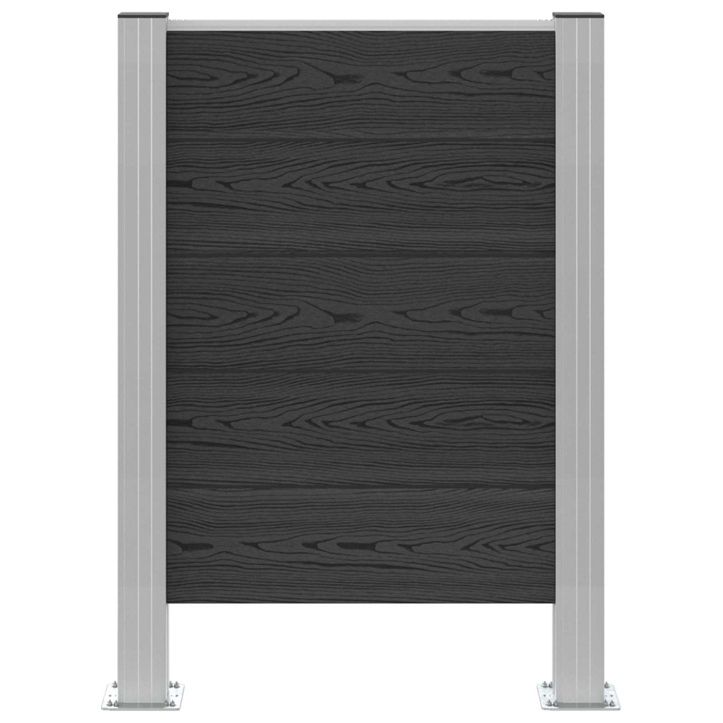 Garbage Bin Fence Grey 85 x 12 x 115 cm Aluminium and WPC