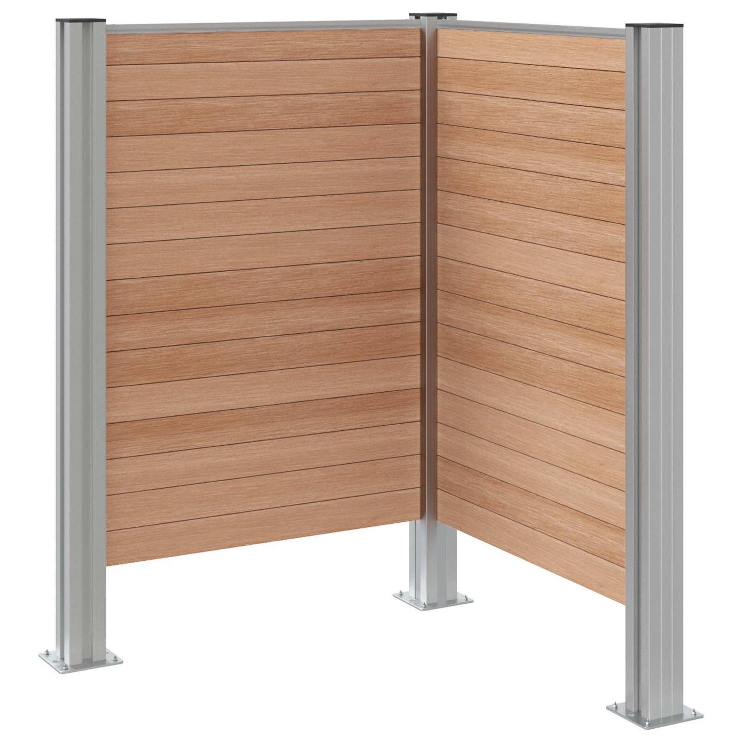 Garbage Bin Fence Brown 85 x 85 x 115 cm Aluminium and WPC