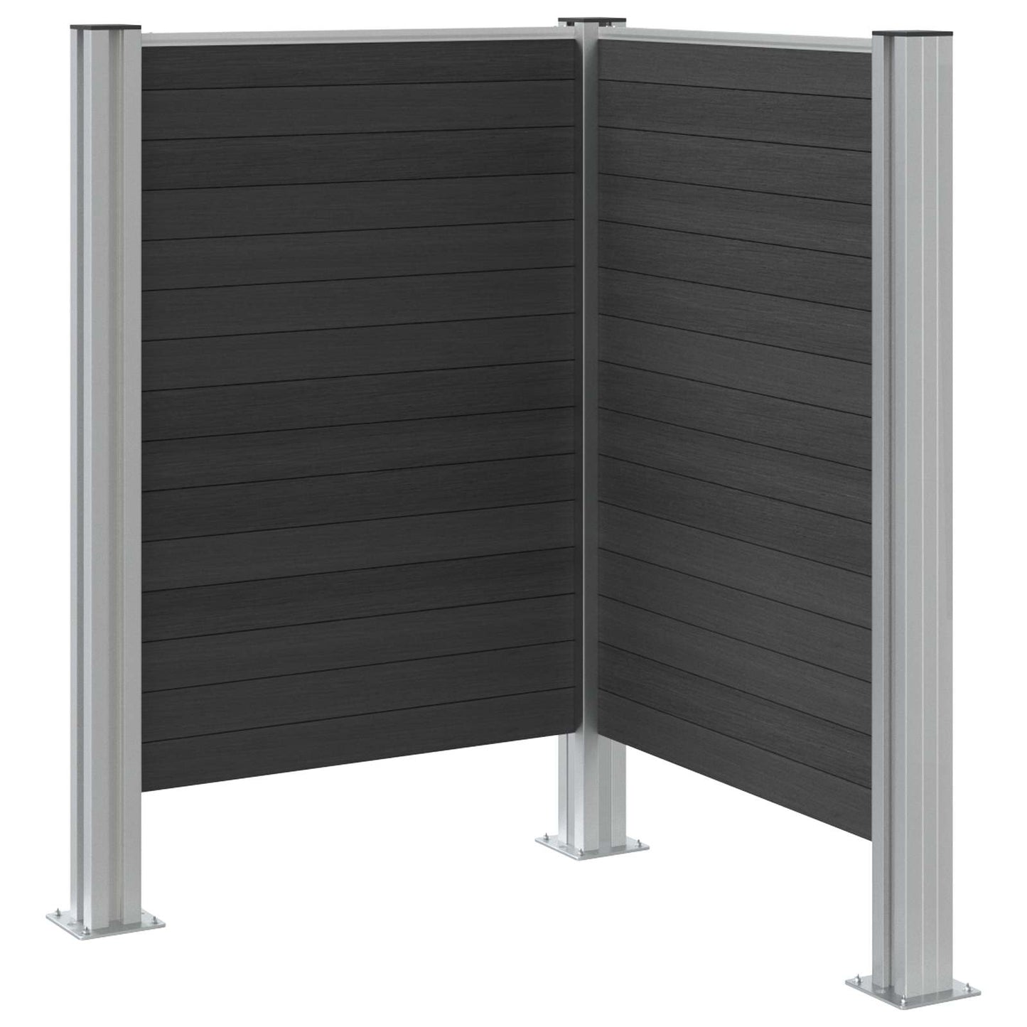 Garbage Bin Fence Grey 85 x 85 x 115 cm Aluminium and WPC