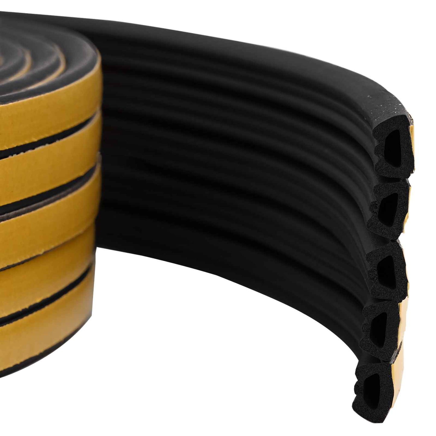 Self-Adhesive Window Seal Black 10 x 6 mm 50 m EPDM Foam