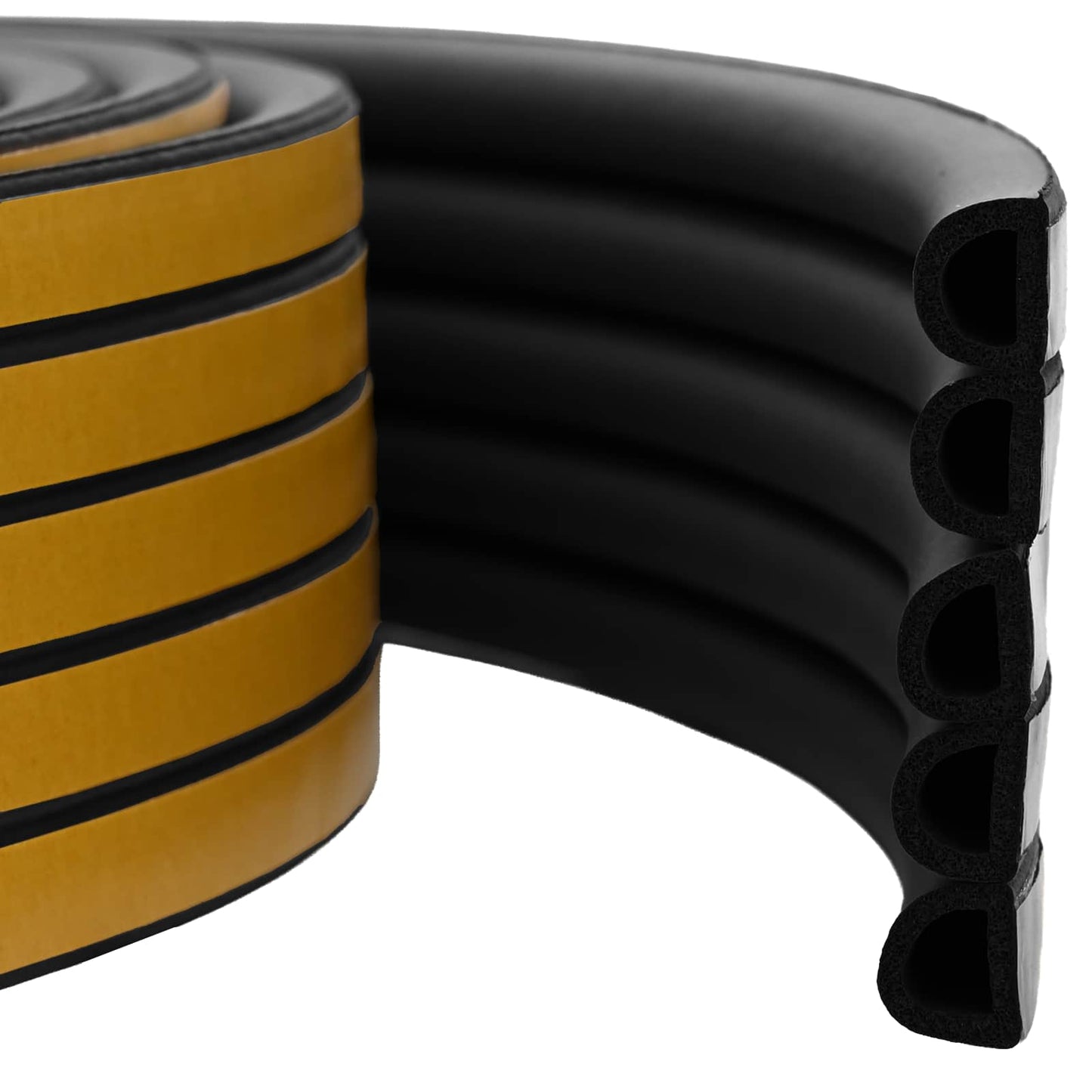 Self-Adhesive Window Seal Black 12 x 10 mm 25 m EPDM Foam