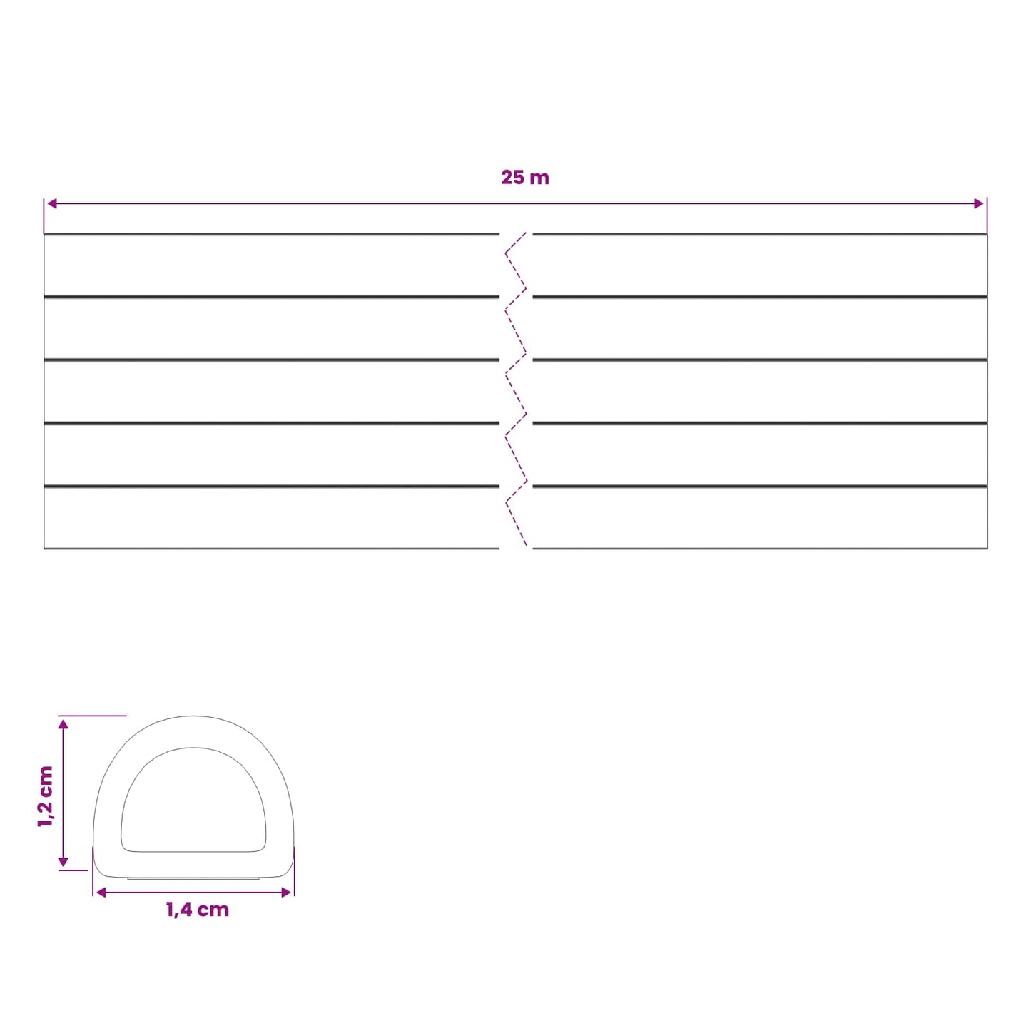 Self-Adhesive Window Seal White 14 x 12 mm 25 m EPDM Foam