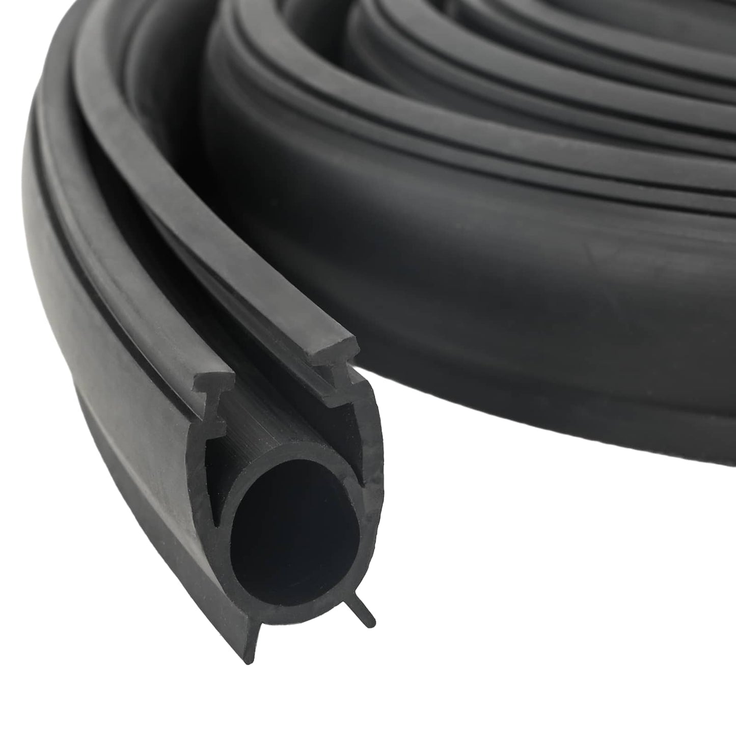 Garage Door Seal Black 41 x 33 mm 4 m PVC