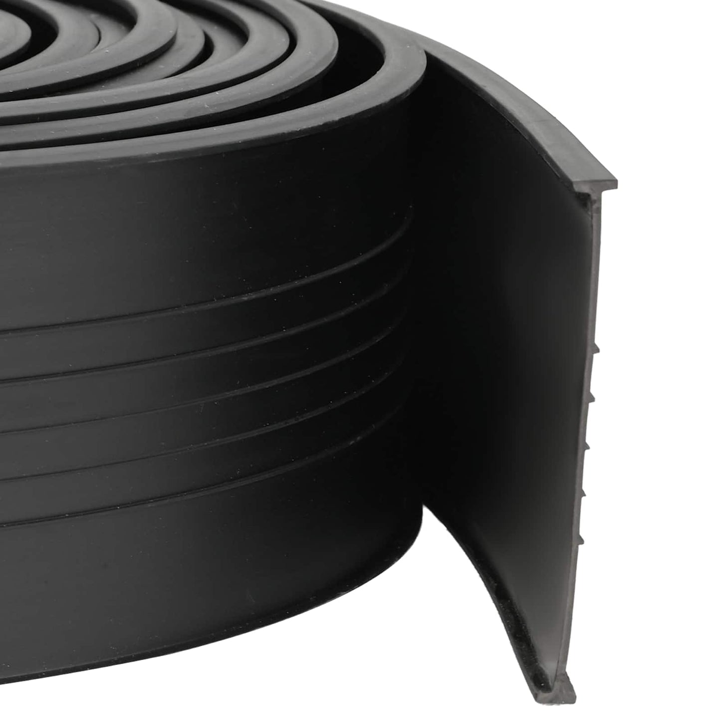 Garage Door Seal Black 70 x 6 mm 6 m PVC