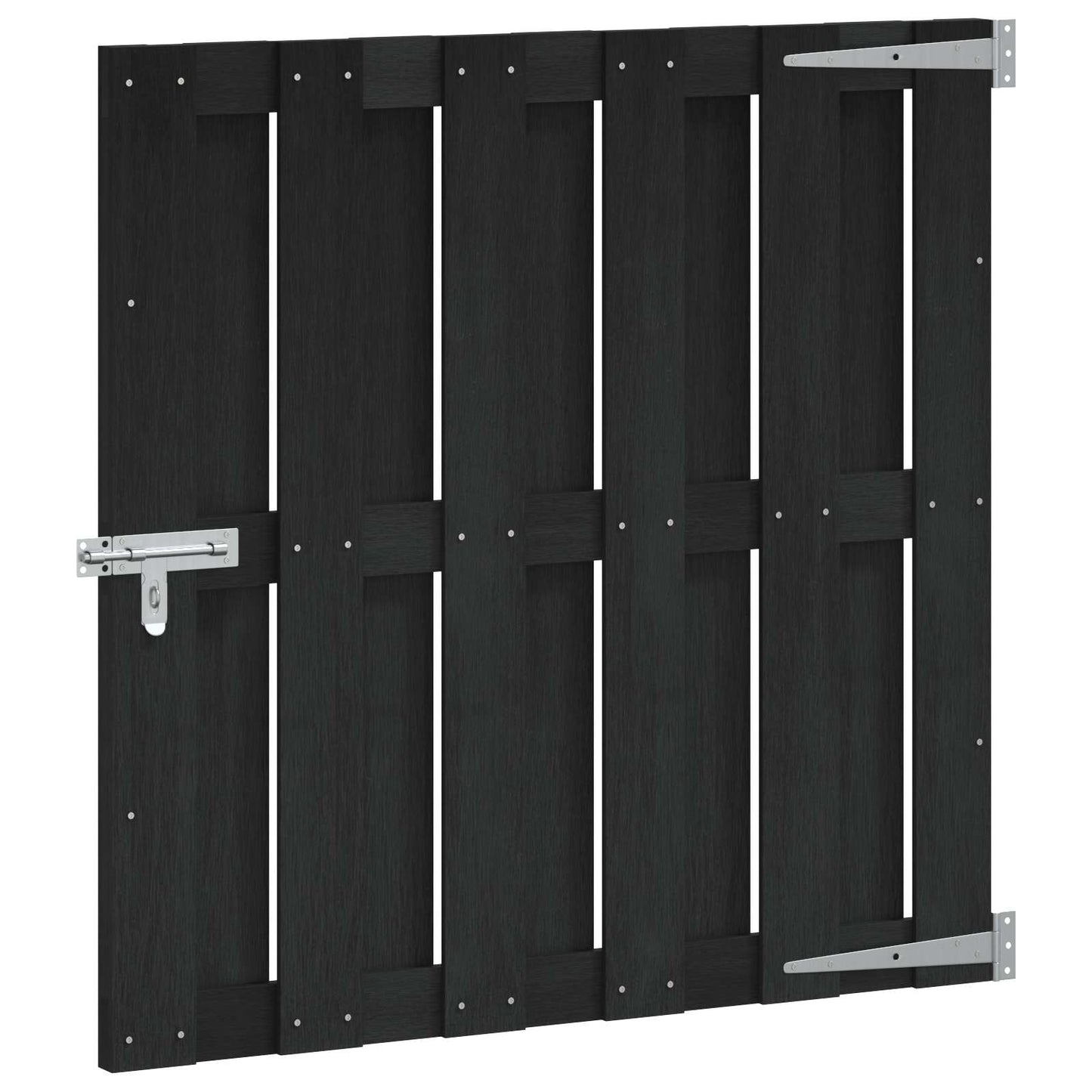 Garden Gate 100 x 100 cm WPC and Aluminium Black