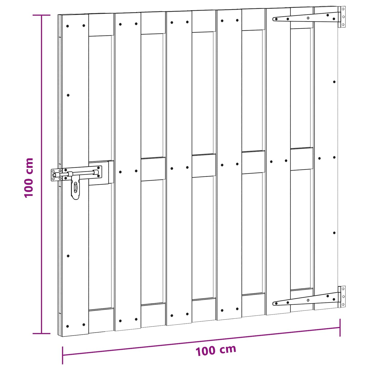 Garden Gate 100 x 100 cm WPC and Aluminium Brown