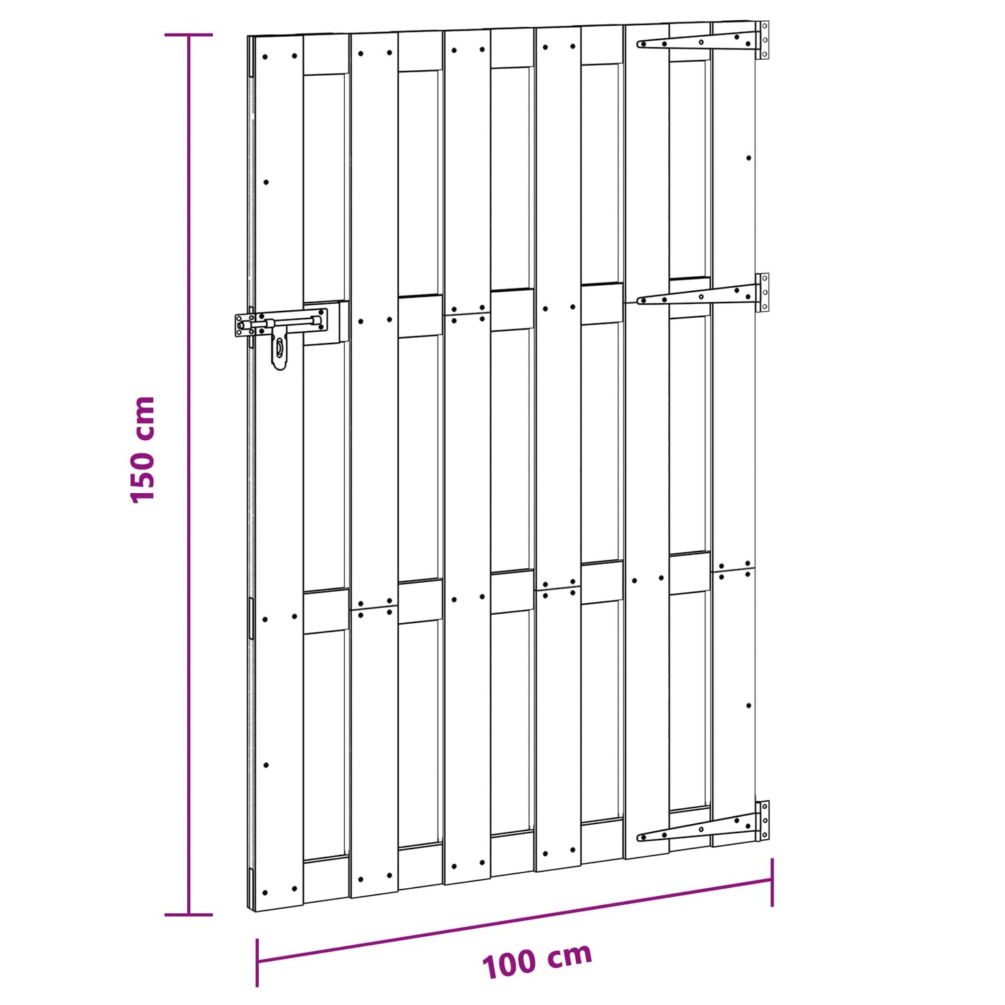 Garden Gate 100 x 150 cm WPC and Aluminium Brown