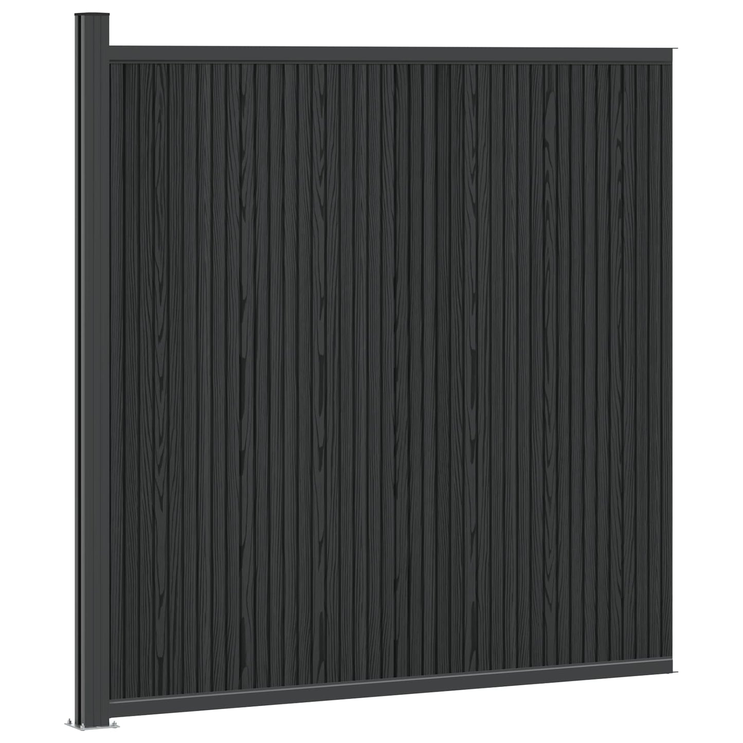 Fence Panel WPC and Aluminium Black