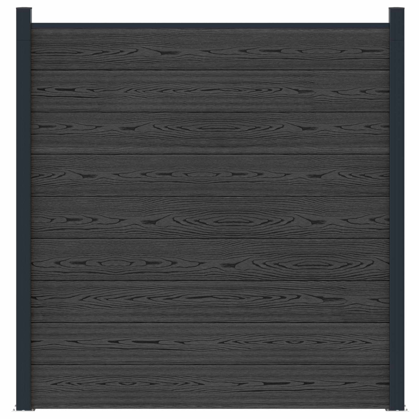 Fence Panel WPC and Aluminium Black