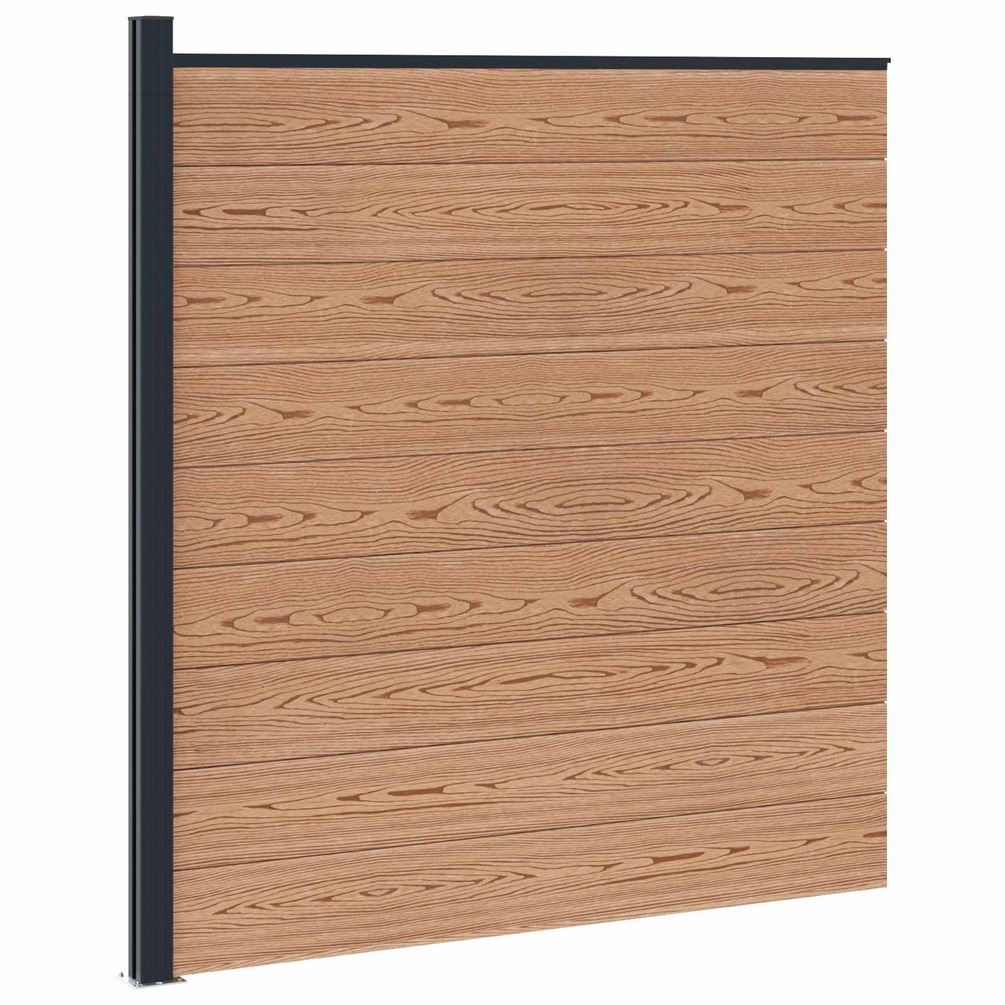 Fence Panel WPC and Aluminium Brown