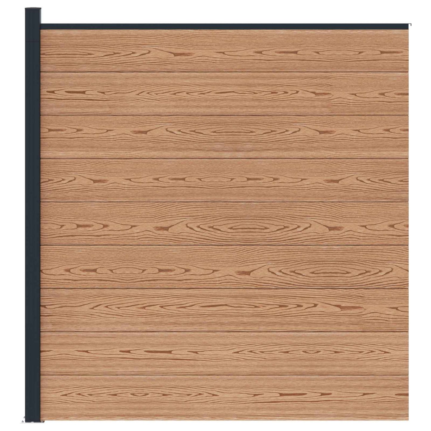 Fence Panel WPC and Aluminium Brown