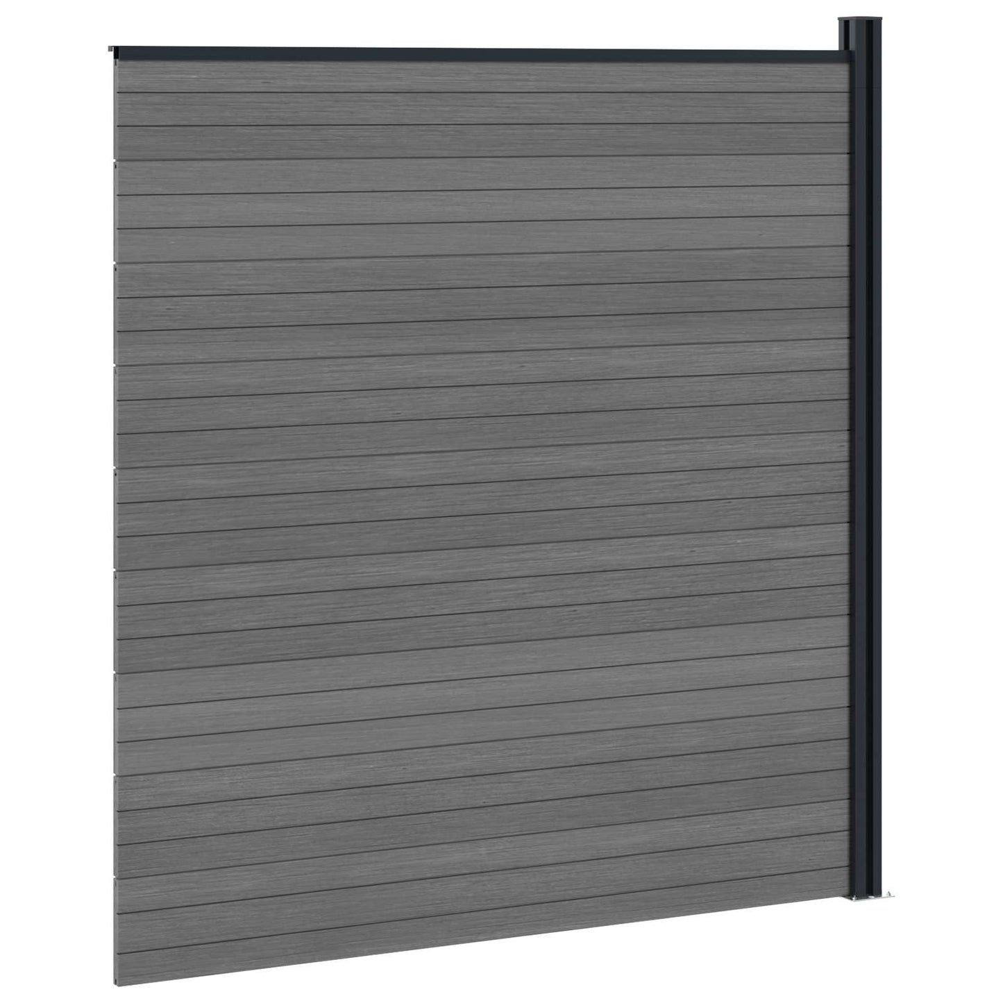 Fence Panel WPC and Aluminium Grey